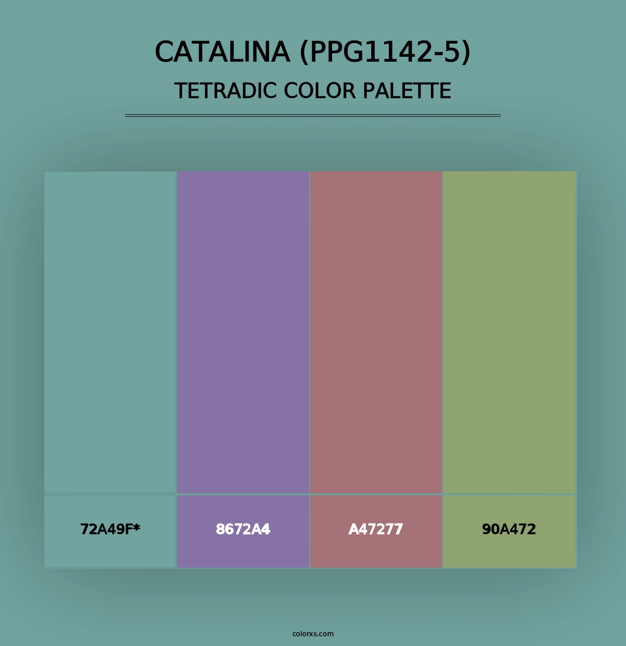 Catalina (PPG1142-5) - Tetradic Color Palette