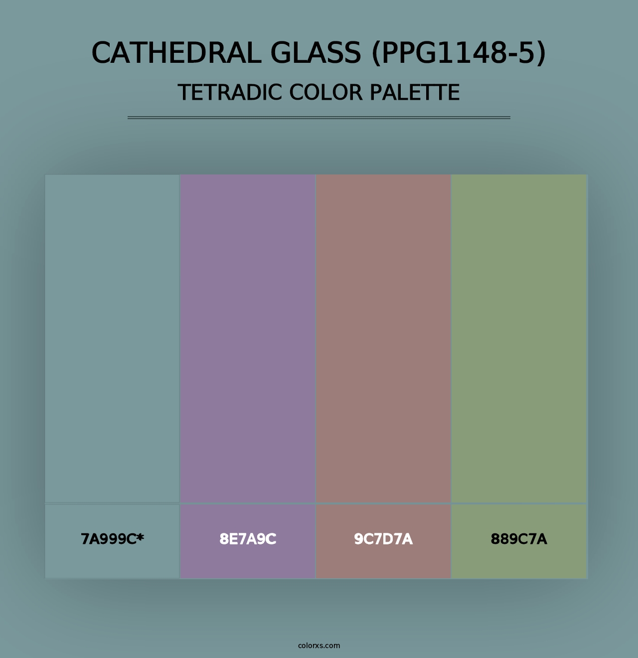 Cathedral Glass (PPG1148-5) - Tetradic Color Palette