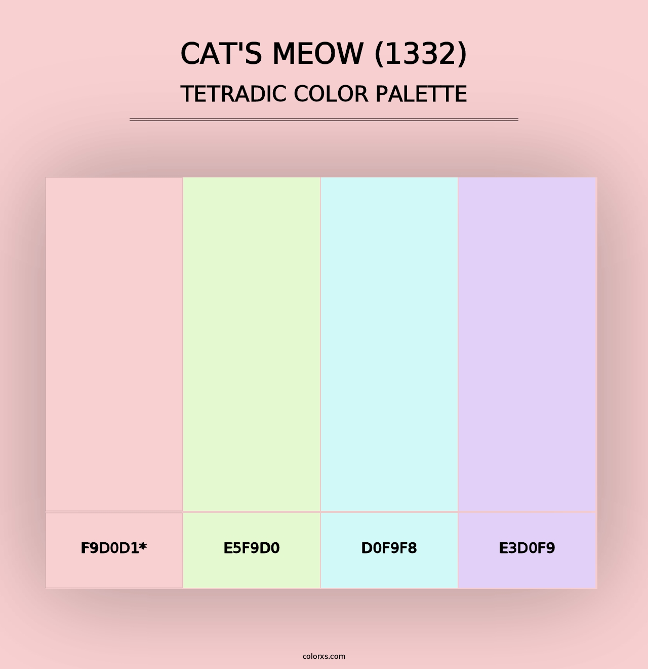 Cat's Meow (1332) - Tetradic Color Palette