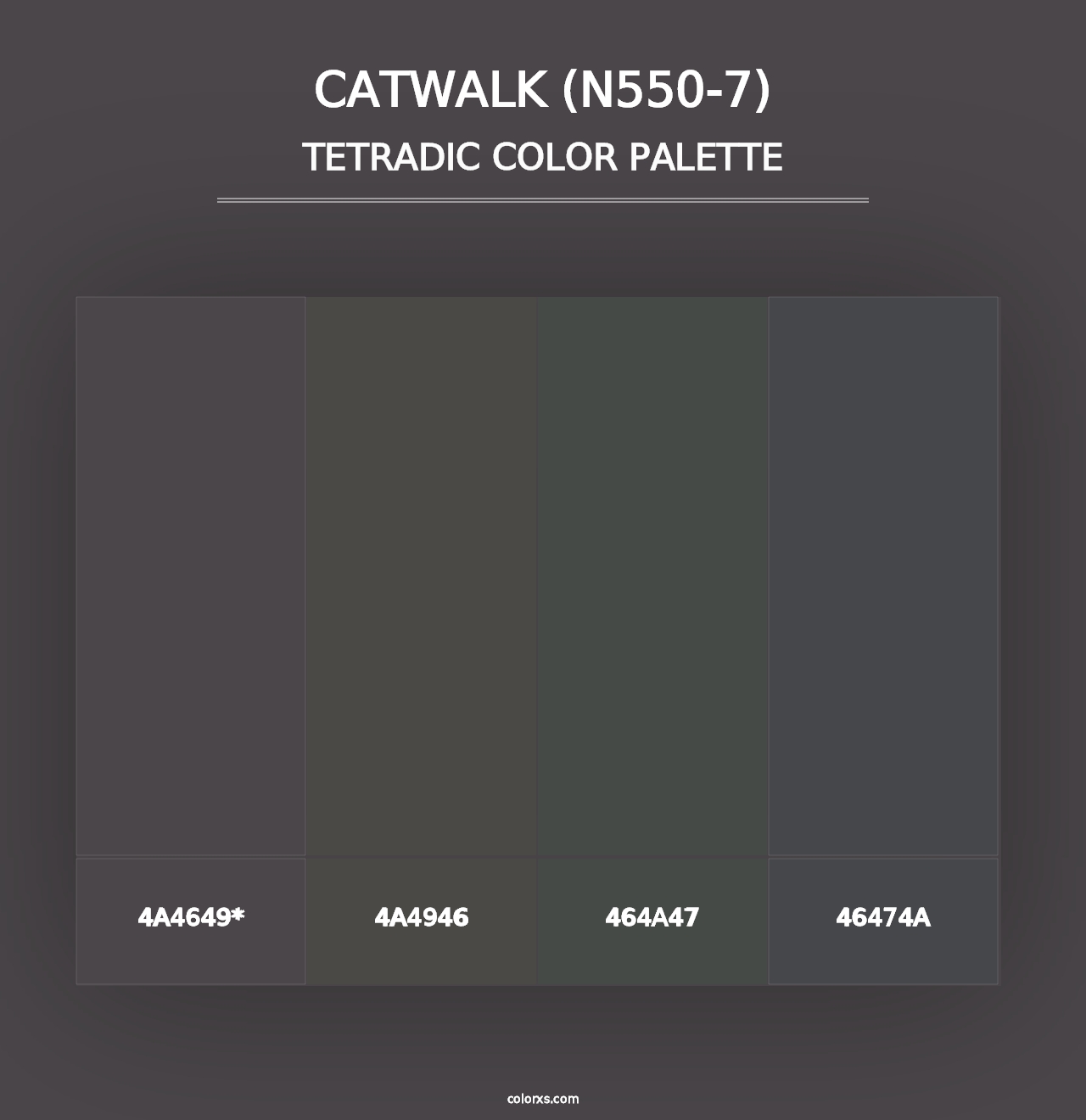 Catwalk (N550-7) - Tetradic Color Palette