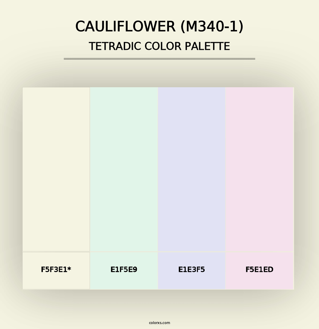 Cauliflower (M340-1) - Tetradic Color Palette