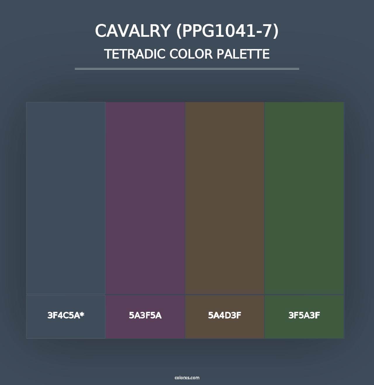 Cavalry (PPG1041-7) - Tetradic Color Palette