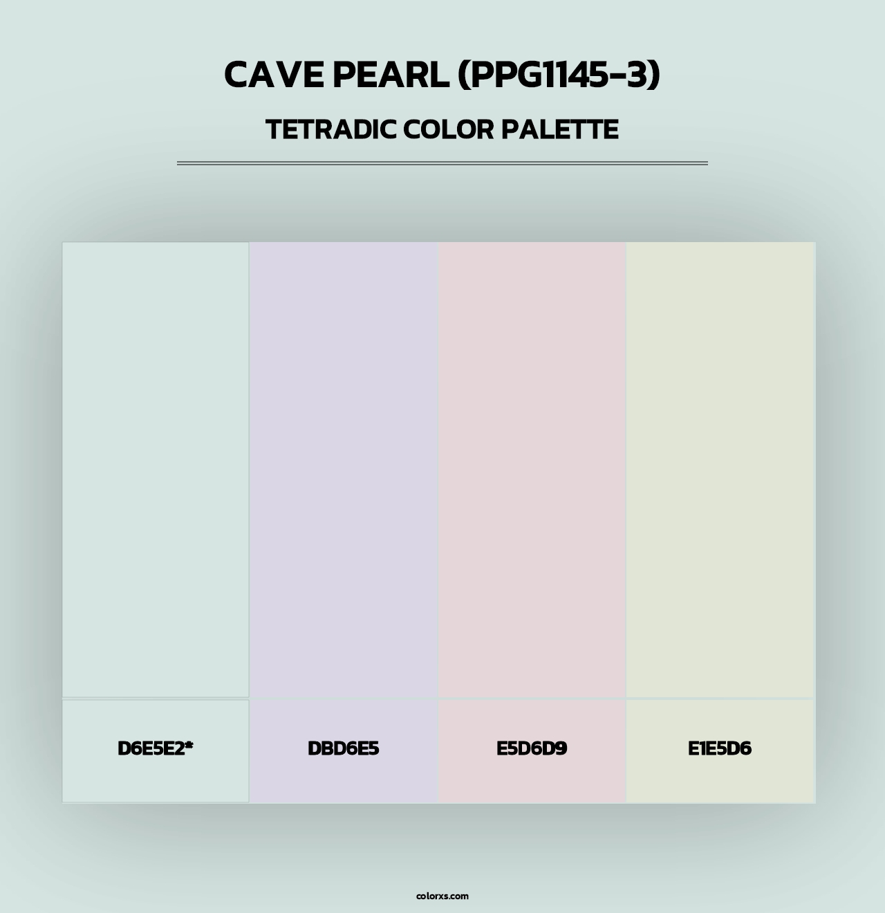 Cave Pearl (PPG1145-3) - Tetradic Color Palette