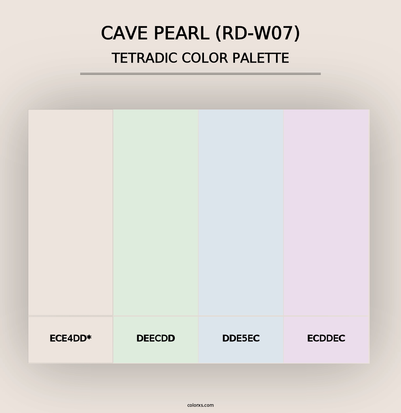 Cave Pearl (RD-W07) - Tetradic Color Palette