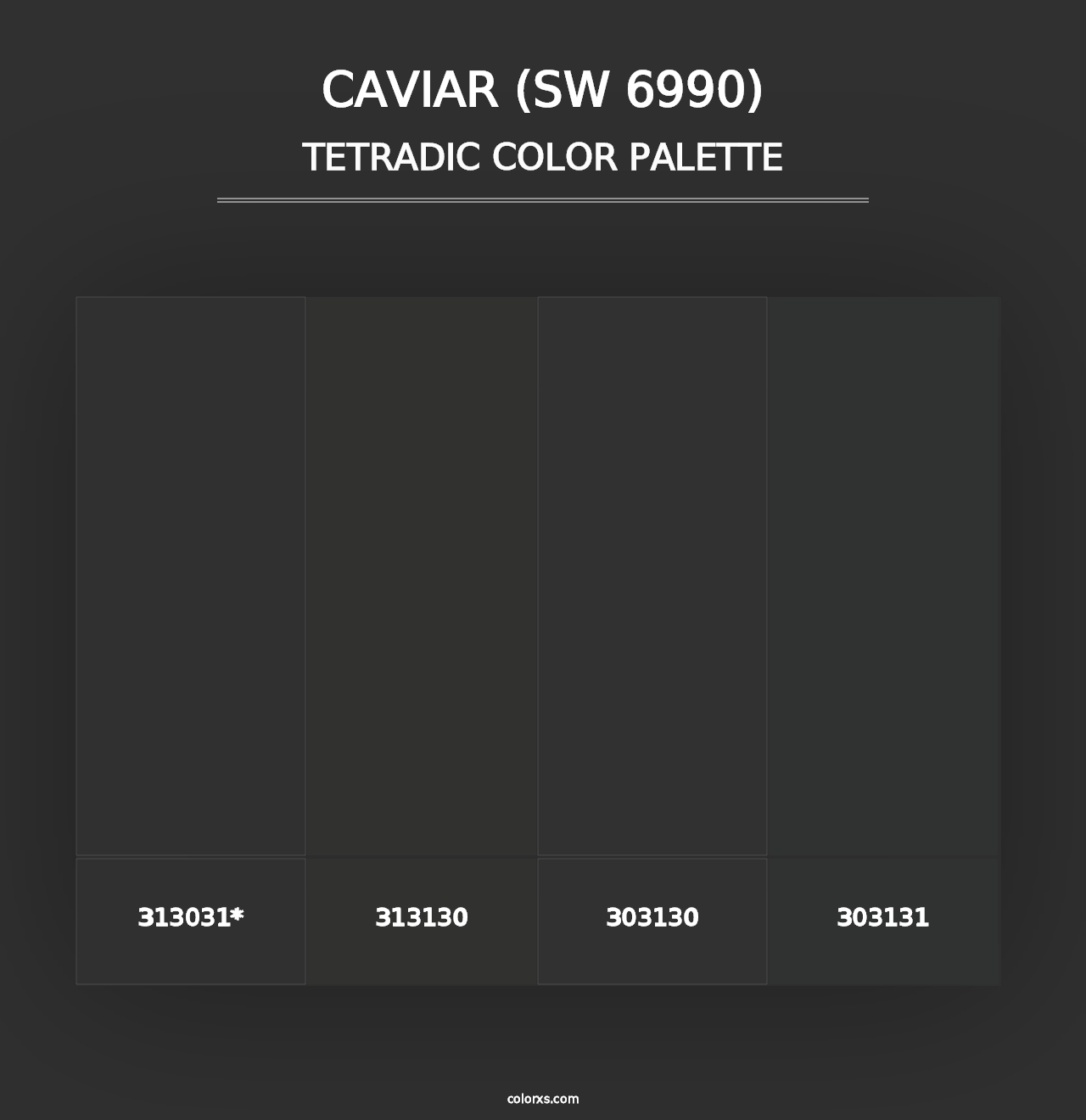 Caviar (SW 6990) - Tetradic Color Palette