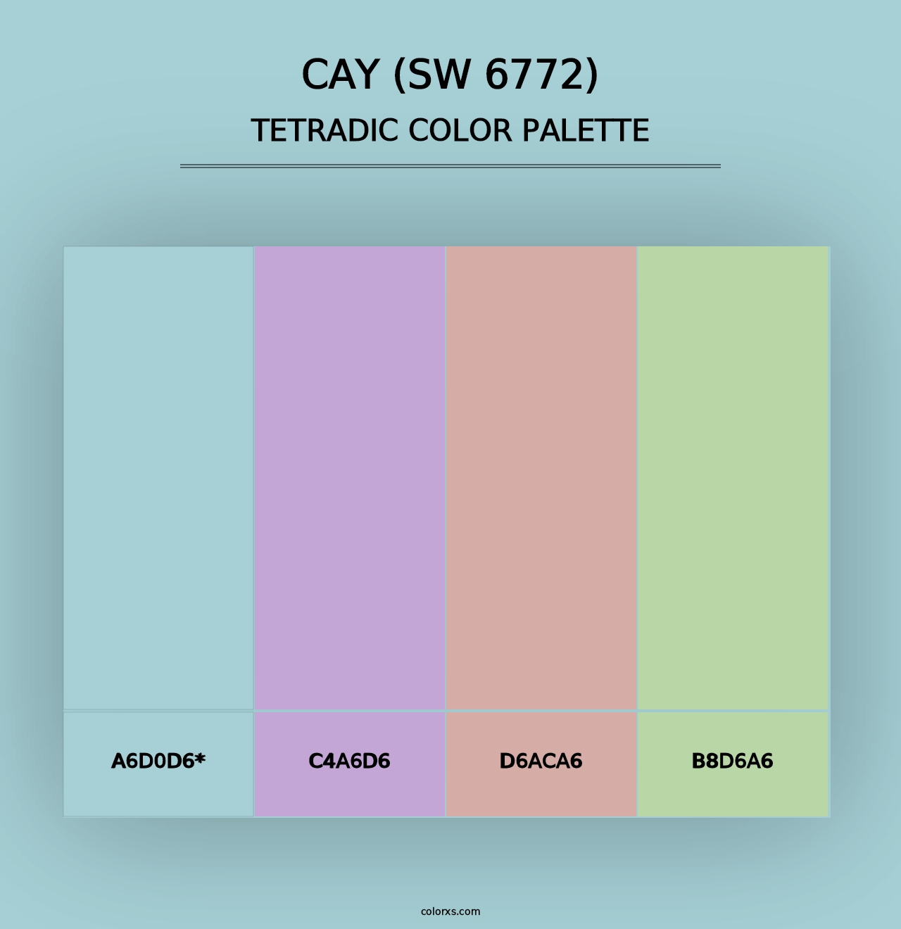 Cay (SW 6772) - Tetradic Color Palette