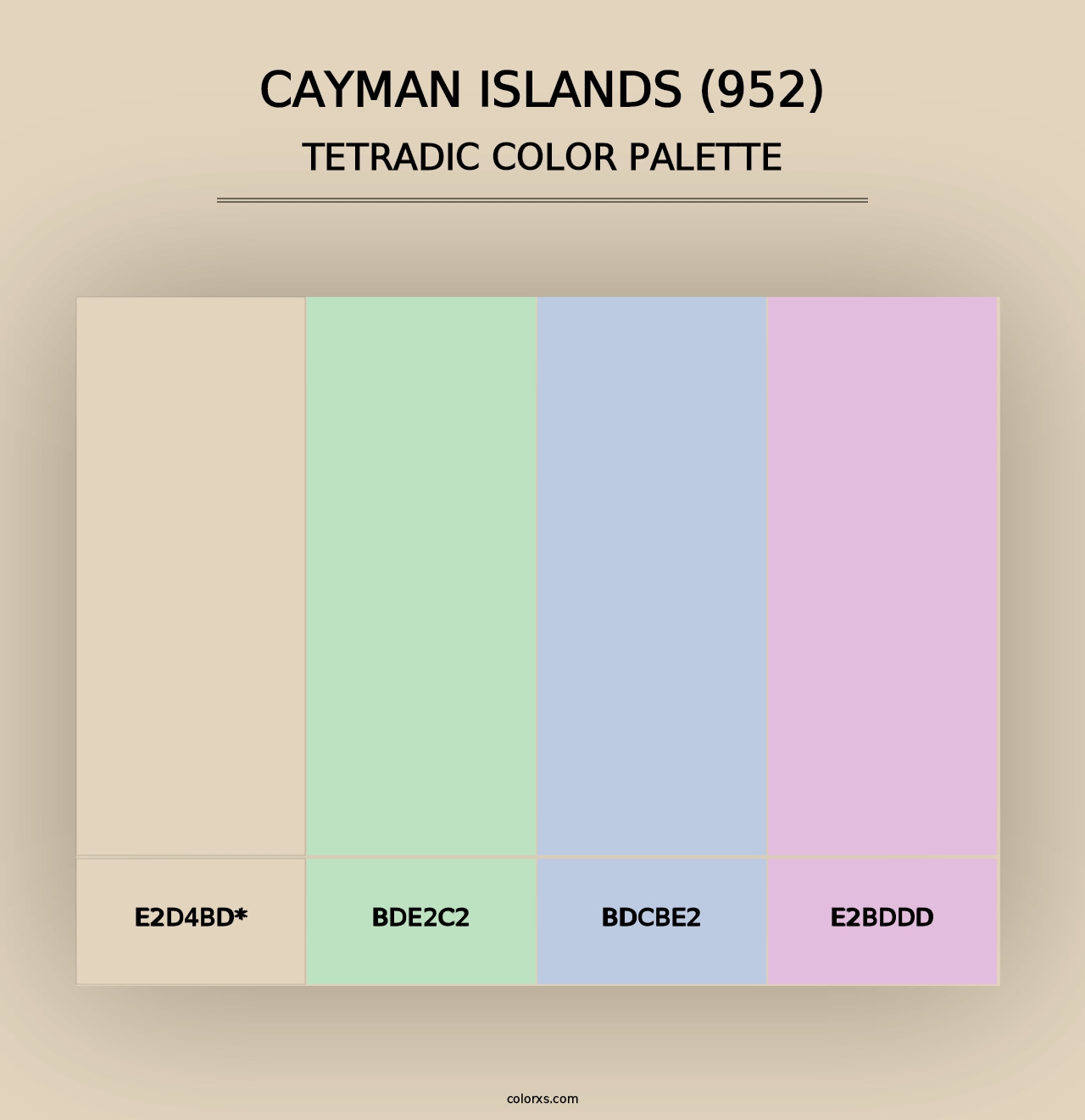 Cayman Islands (952) - Tetradic Color Palette