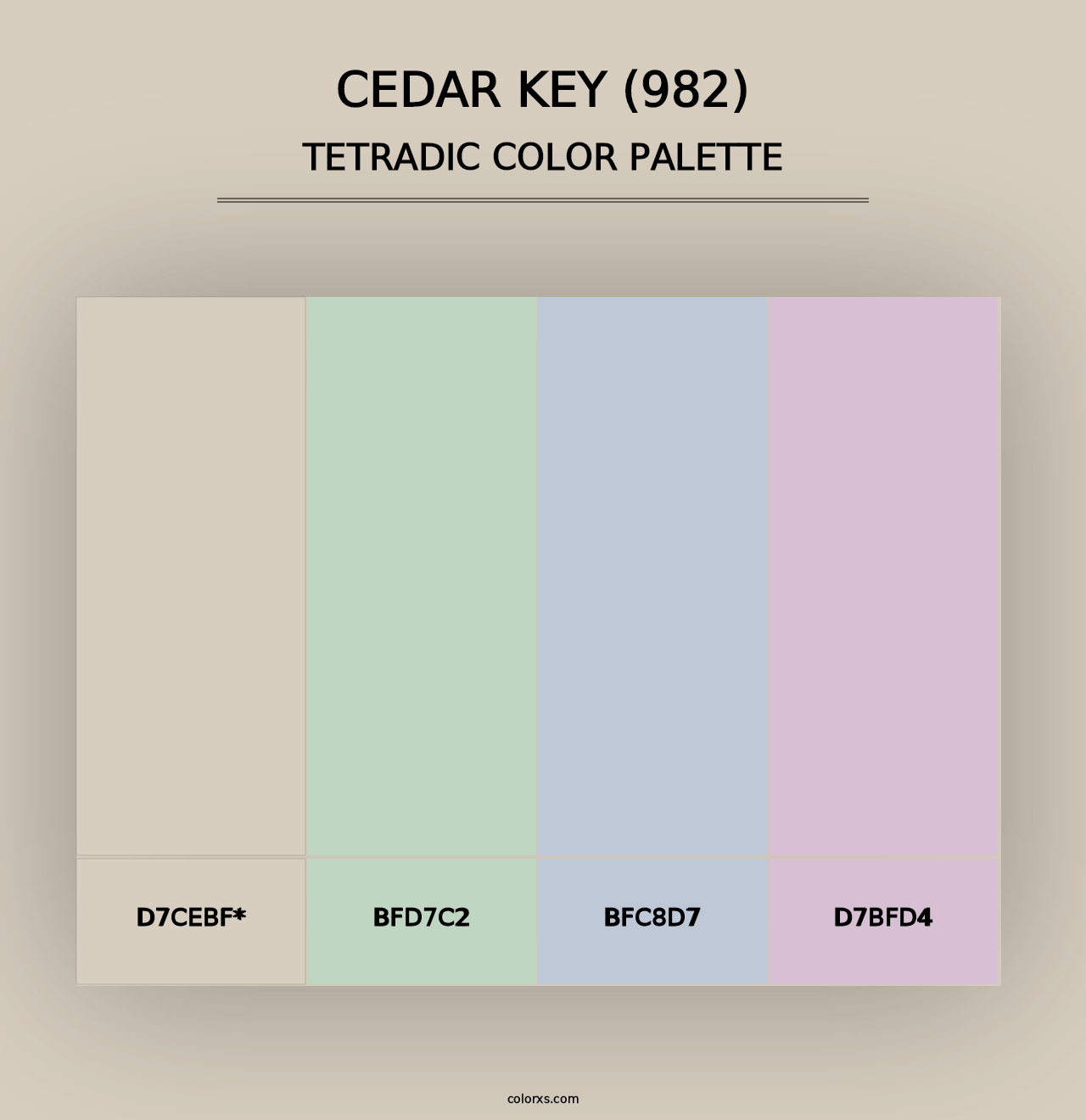 Cedar Key (982) - Tetradic Color Palette