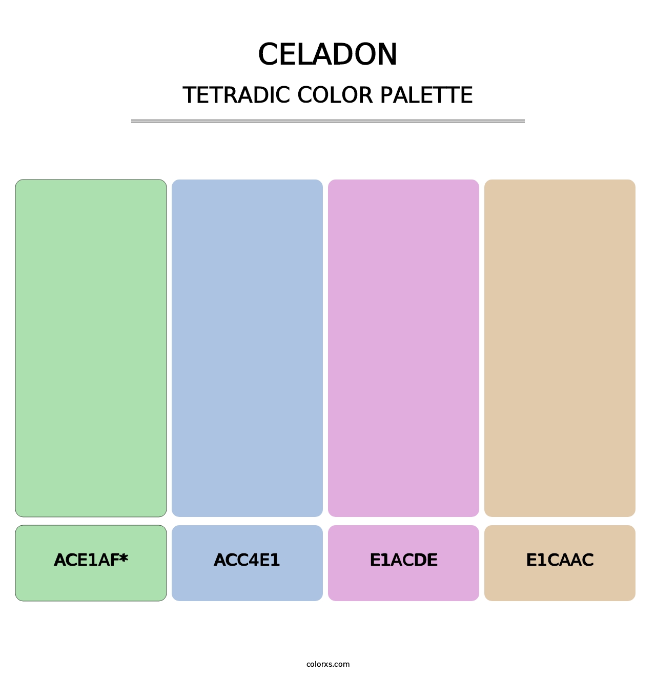 Celadon - Tetradic Color Palette