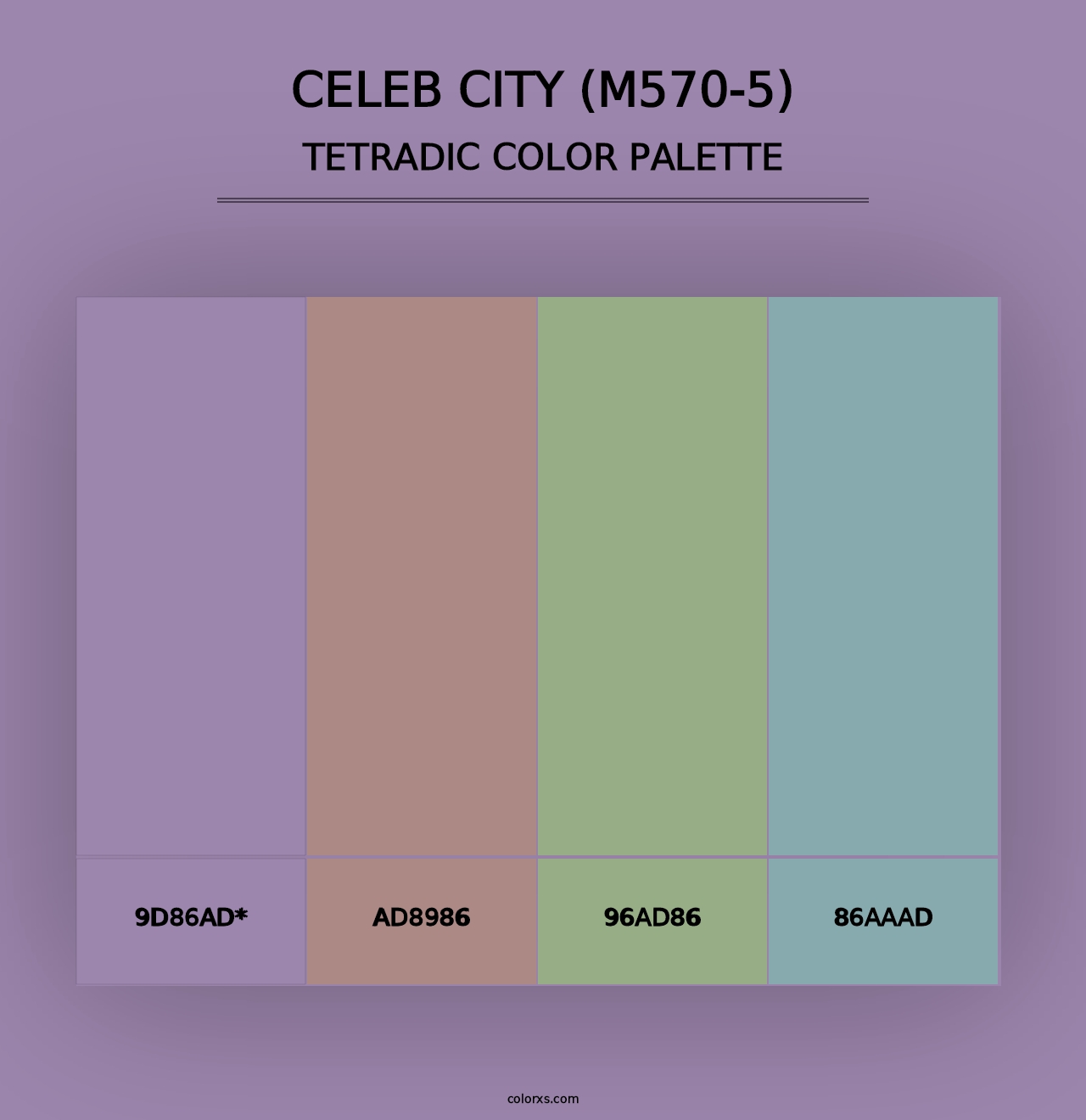 Celeb City (M570-5) - Tetradic Color Palette