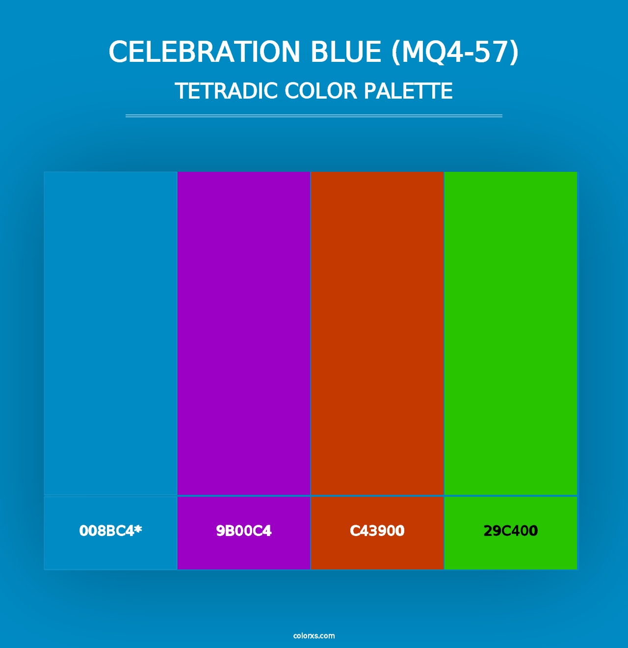 Celebration Blue (MQ4-57) - Tetradic Color Palette