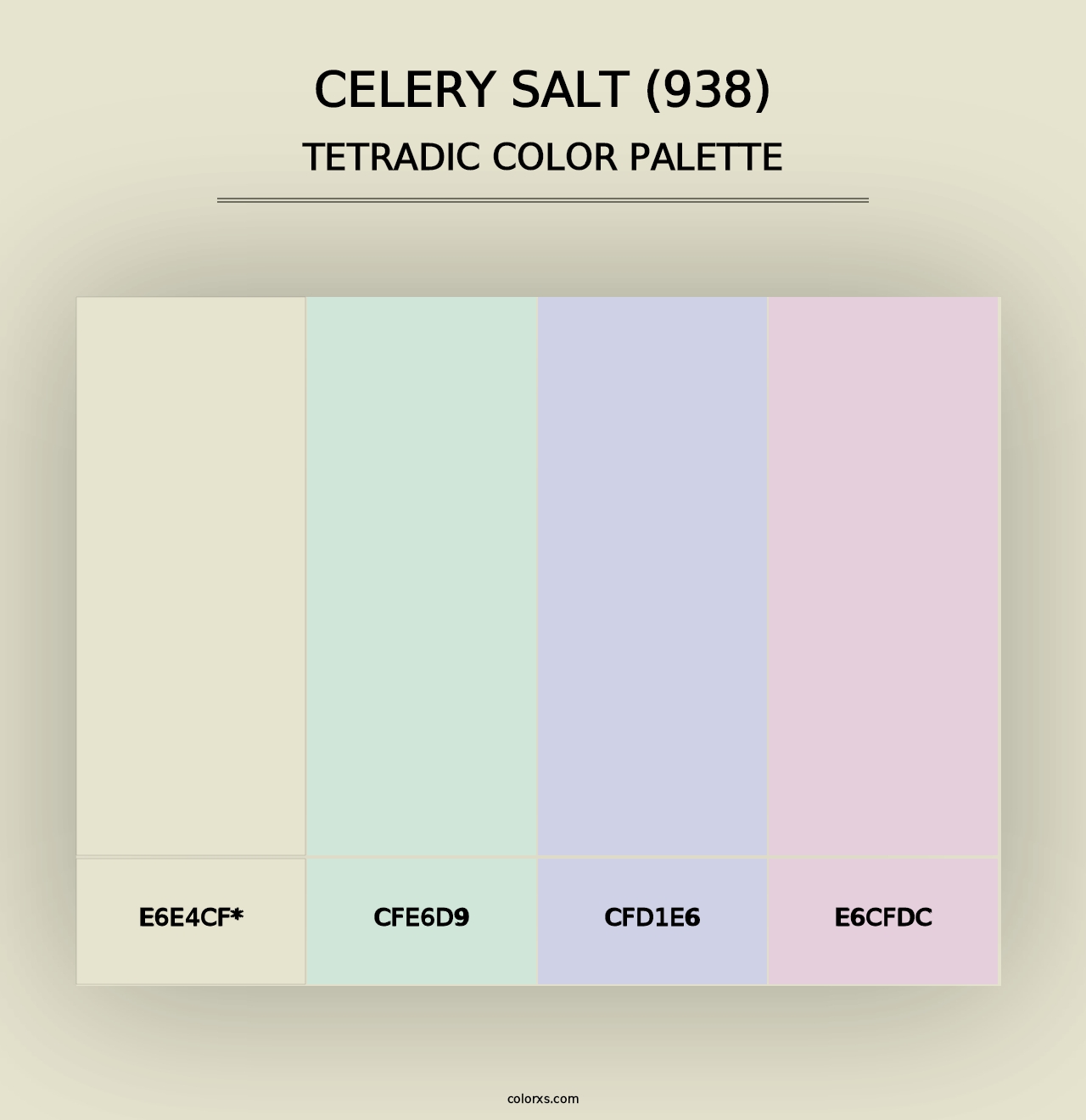 Celery Salt (938) - Tetradic Color Palette