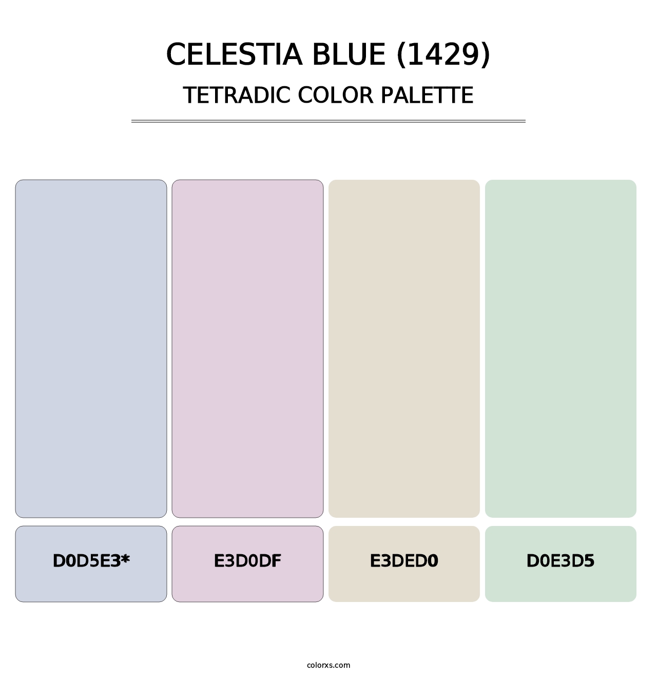 Celestia Blue (1429) - Tetradic Color Palette