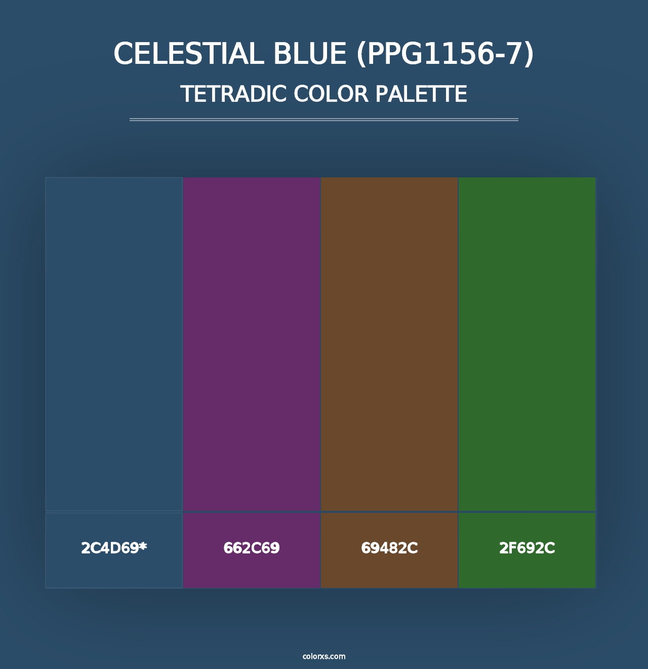 Celestial Blue (PPG1156-7) - Tetradic Color Palette