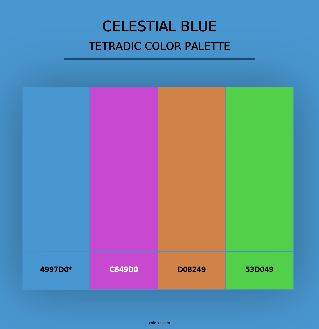 Celestial Blue - Tetradic Color Palette