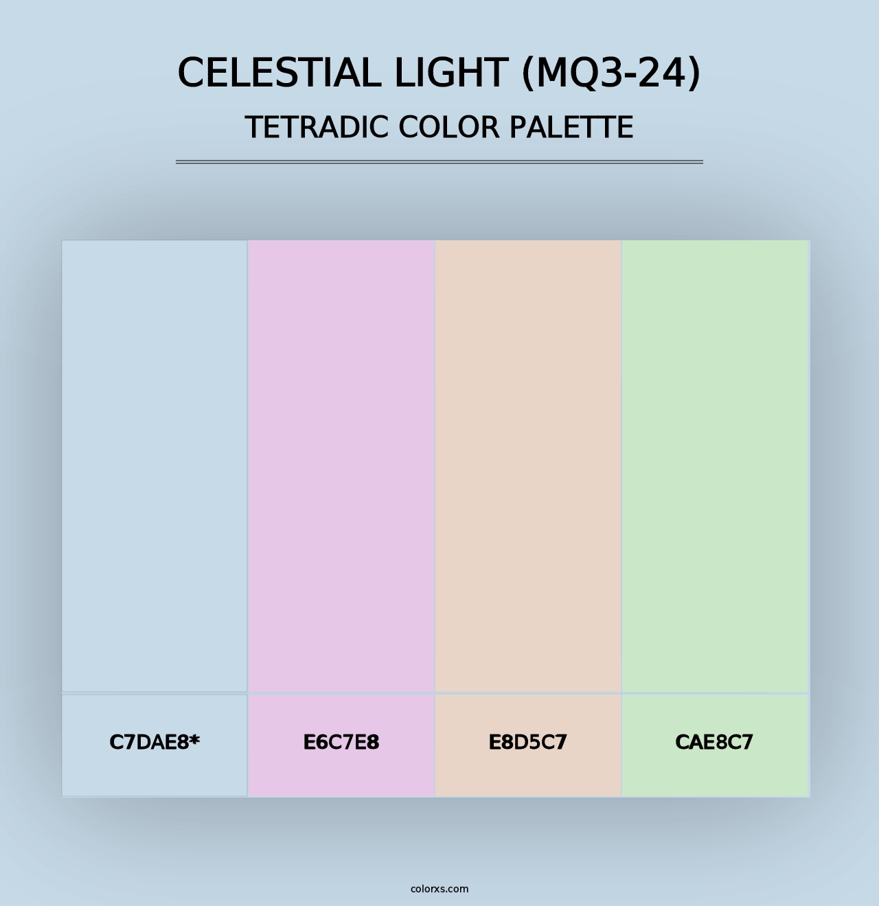 Celestial Light (MQ3-24) - Tetradic Color Palette