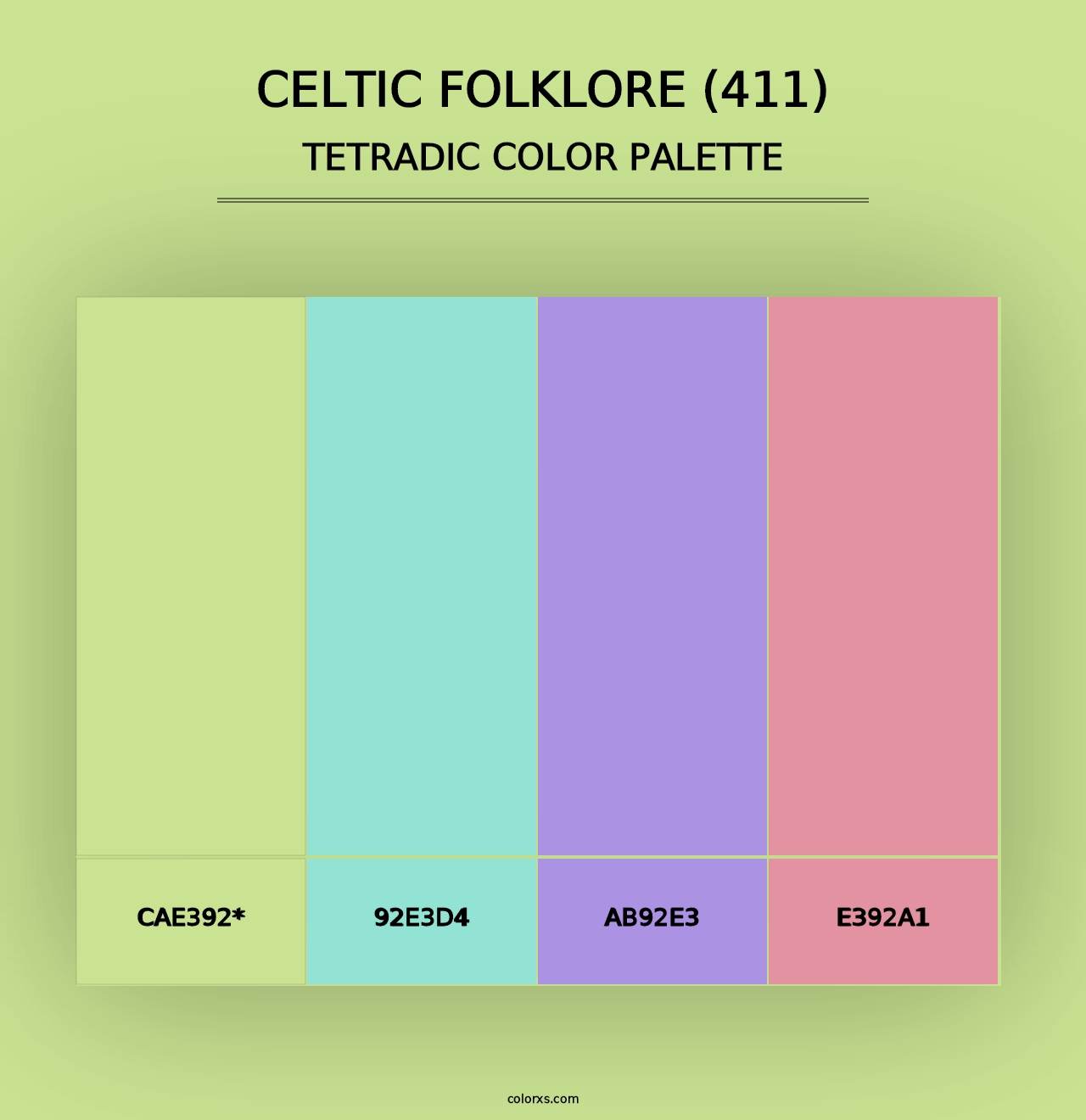 Celtic Folklore (411) - Tetradic Color Palette