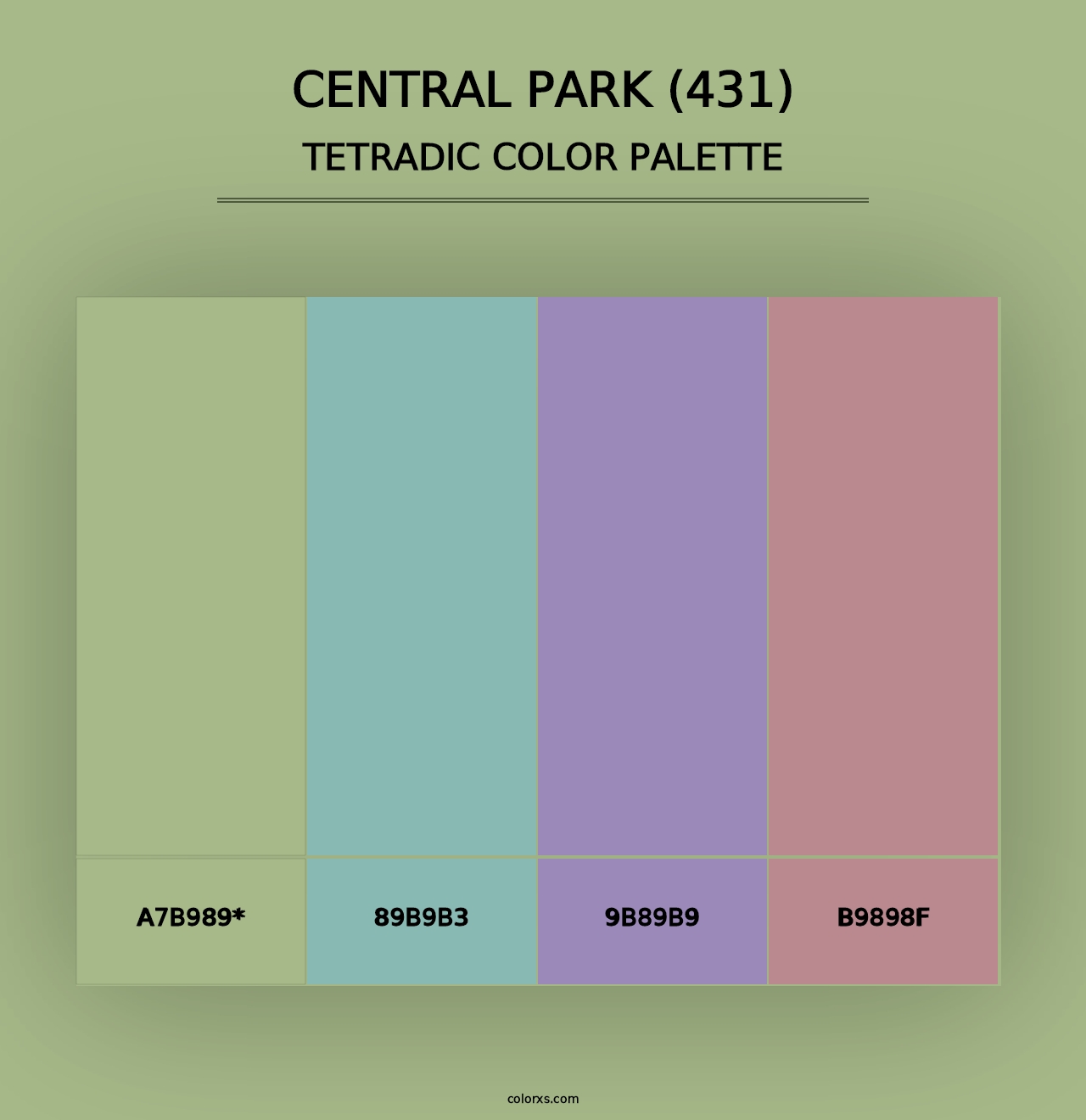 Central Park (431) - Tetradic Color Palette