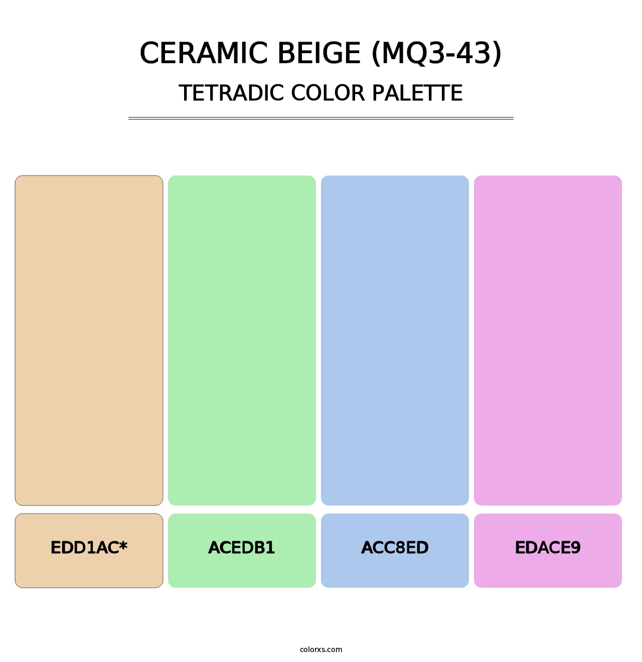 Ceramic Beige (MQ3-43) - Tetradic Color Palette