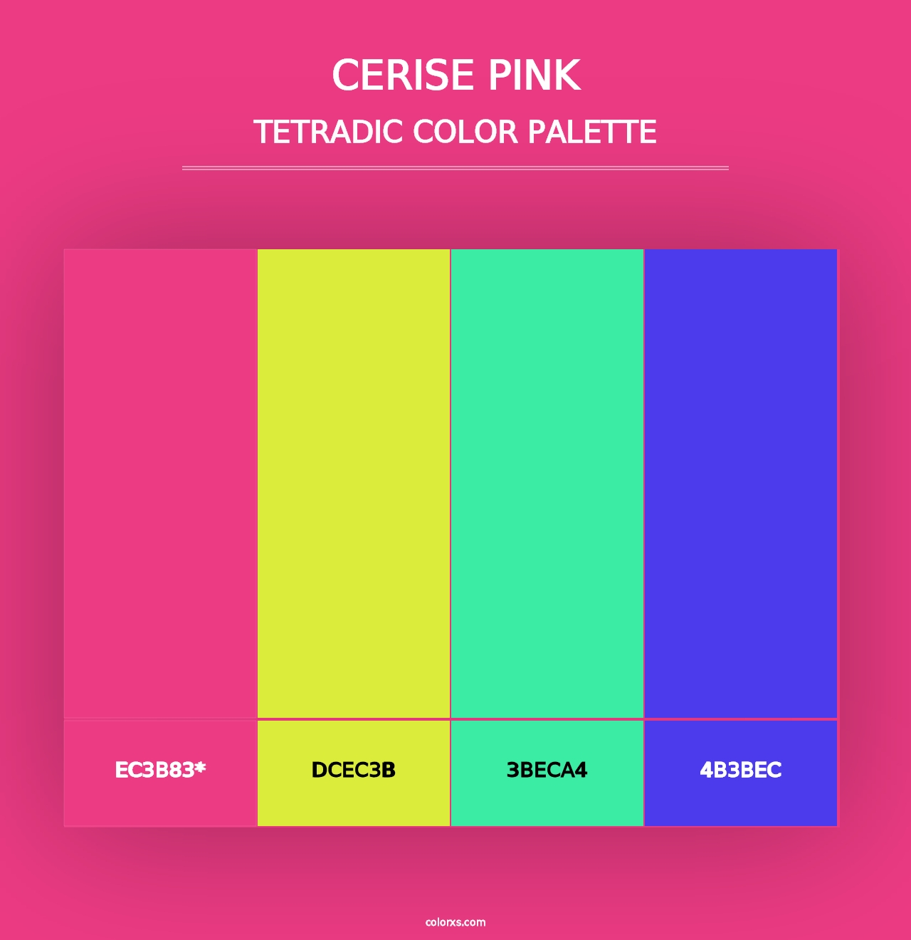 Cerise Pink - Tetradic Color Palette