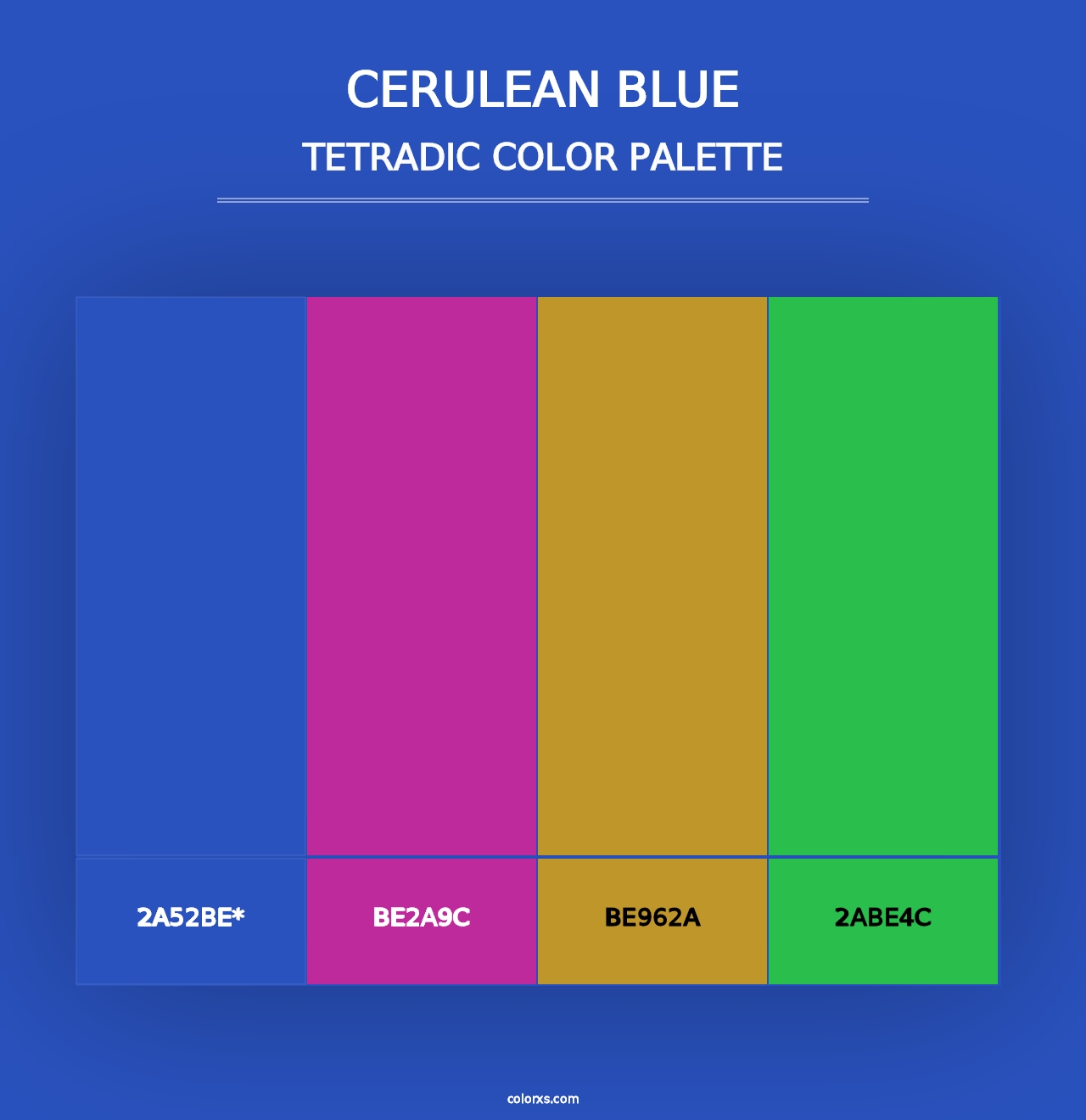 Cerulean blue - Tetradic Color Palette