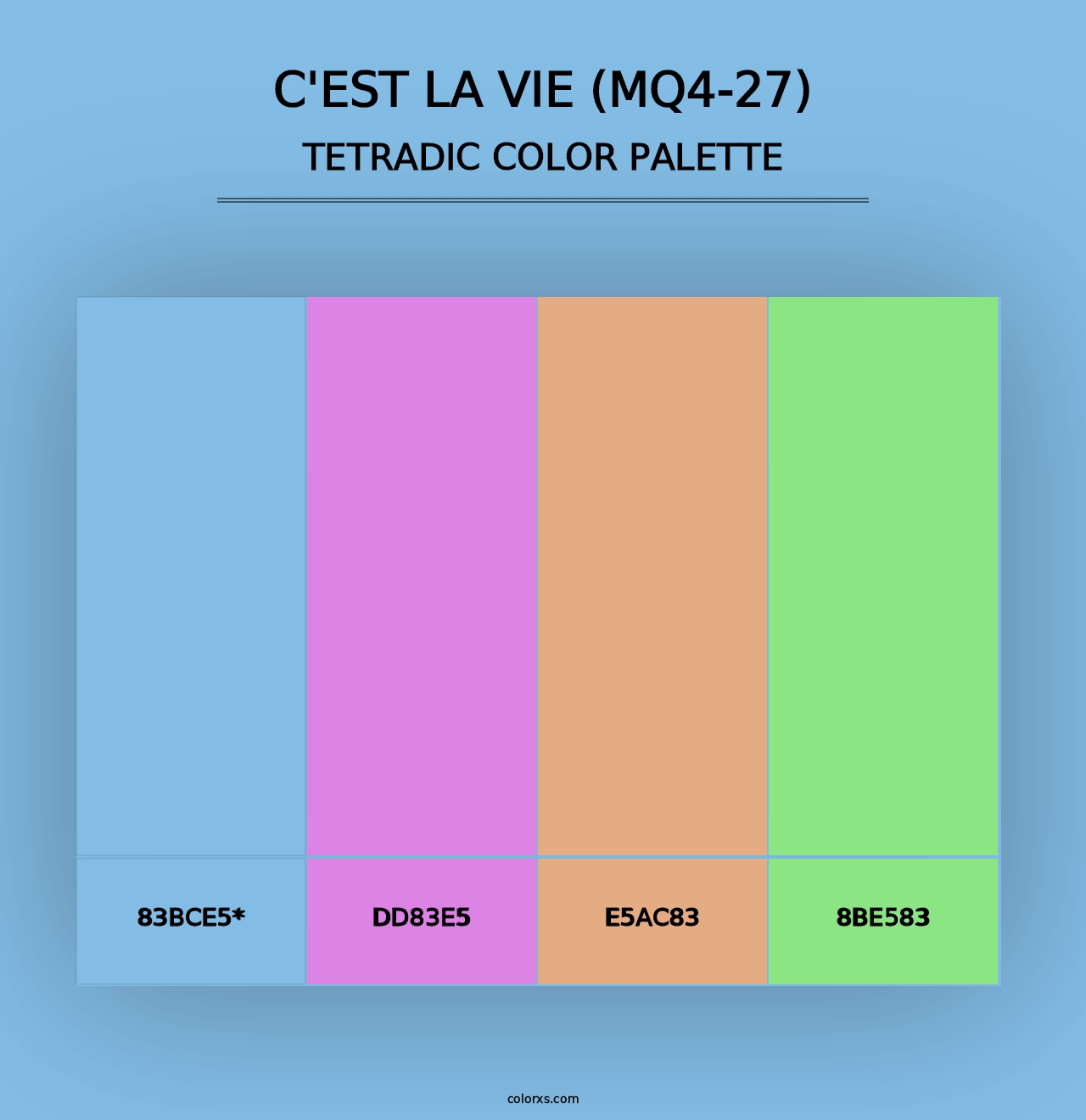 C'Est La Vie (MQ4-27) - Tetradic Color Palette