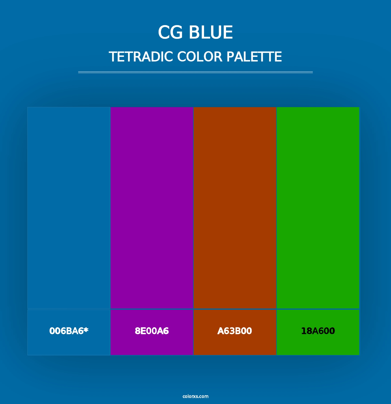 CG Blue - Tetradic Color Palette