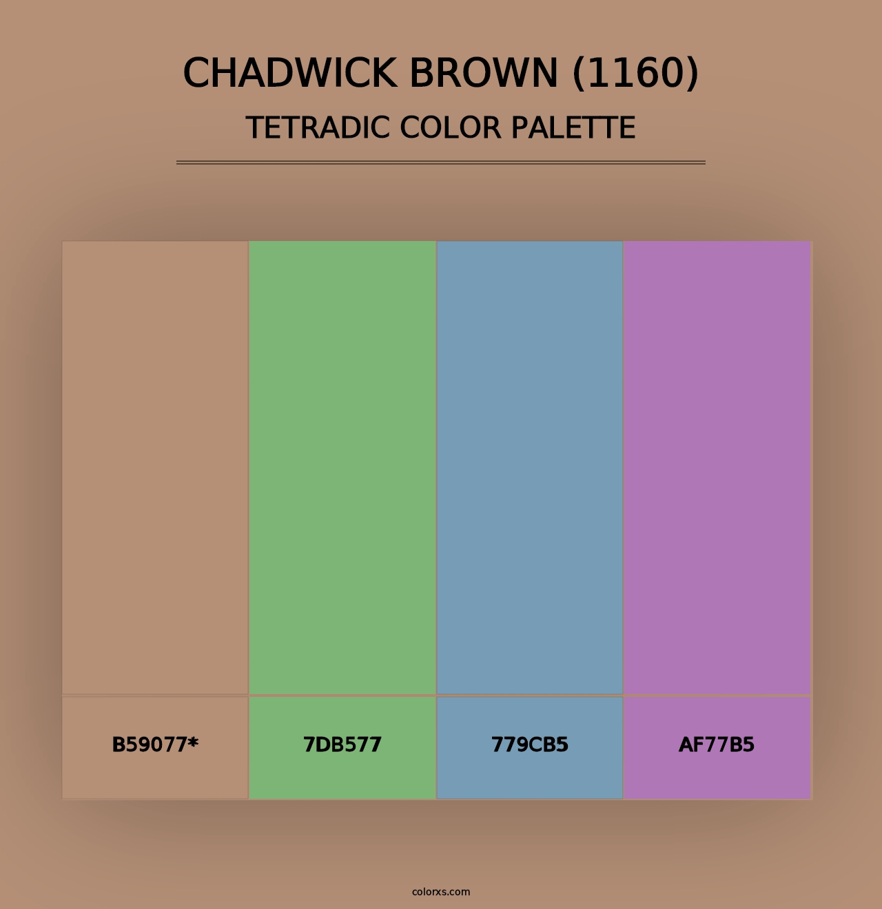 Chadwick Brown (1160) - Tetradic Color Palette