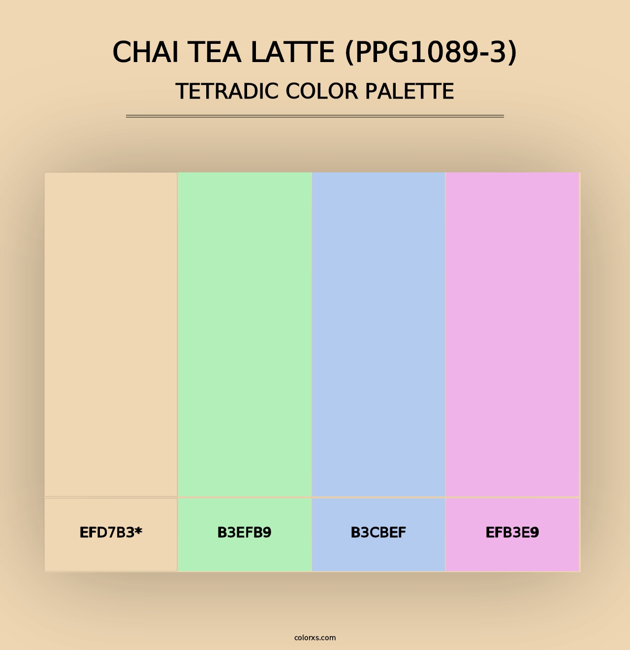 Chai Tea Latte (PPG1089-3) - Tetradic Color Palette