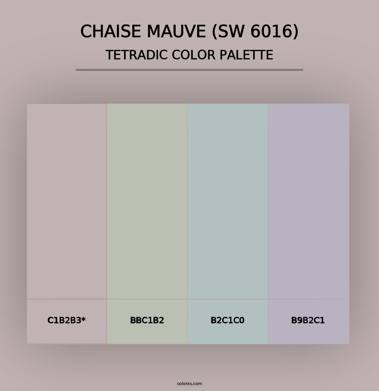 Chaise Mauve (SW 6016) - Tetradic Color Palette