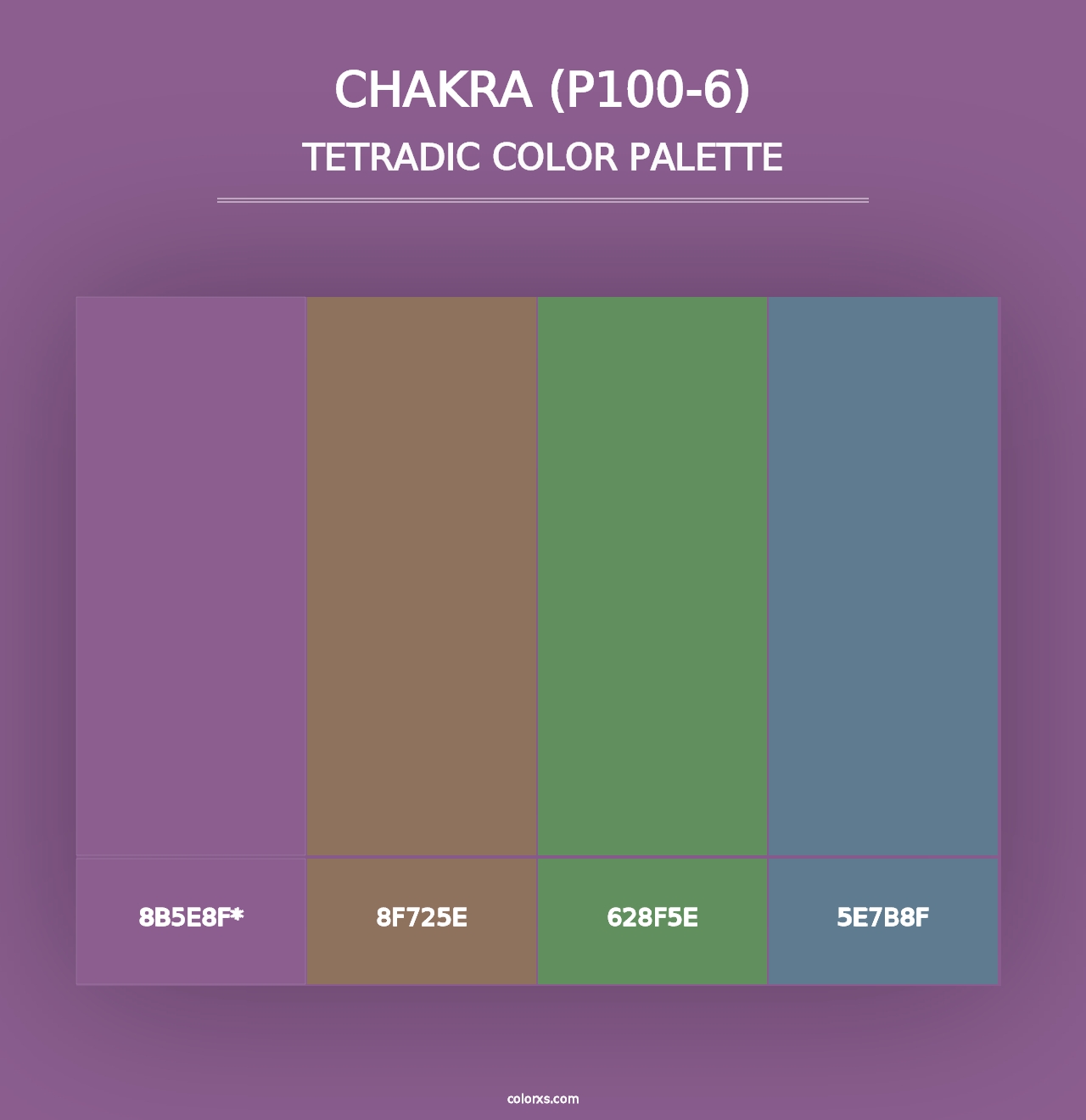 Chakra (P100-6) - Tetradic Color Palette