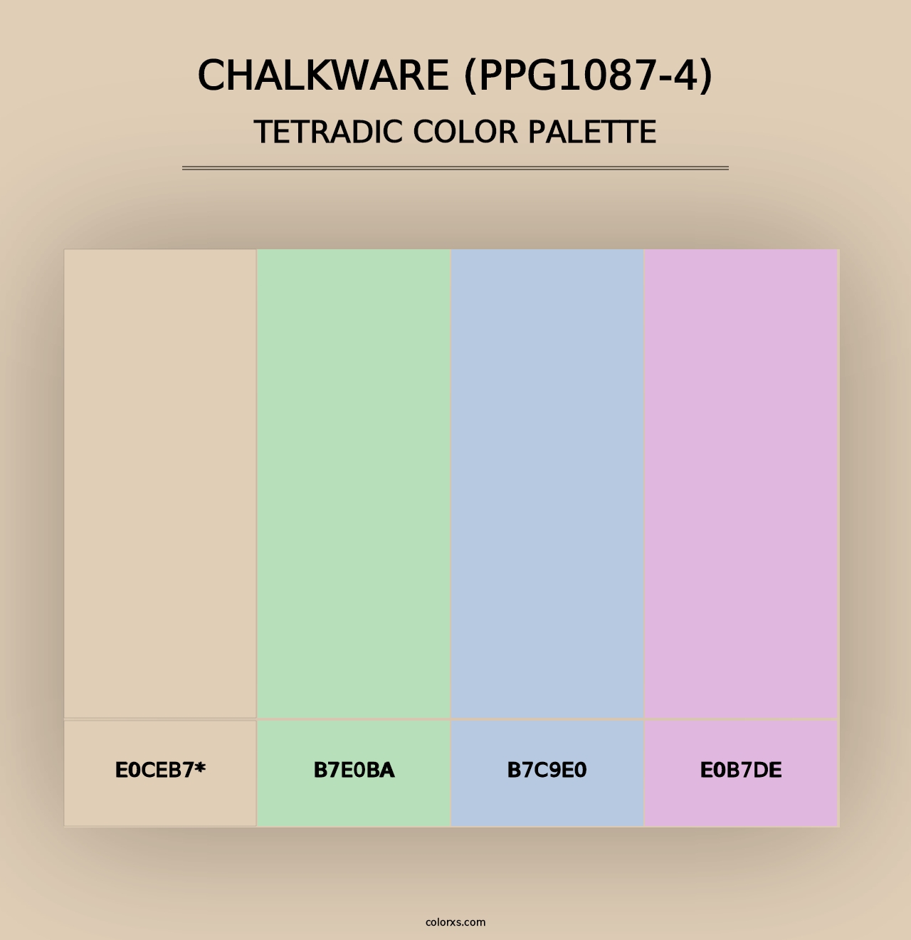 Chalkware (PPG1087-4) - Tetradic Color Palette