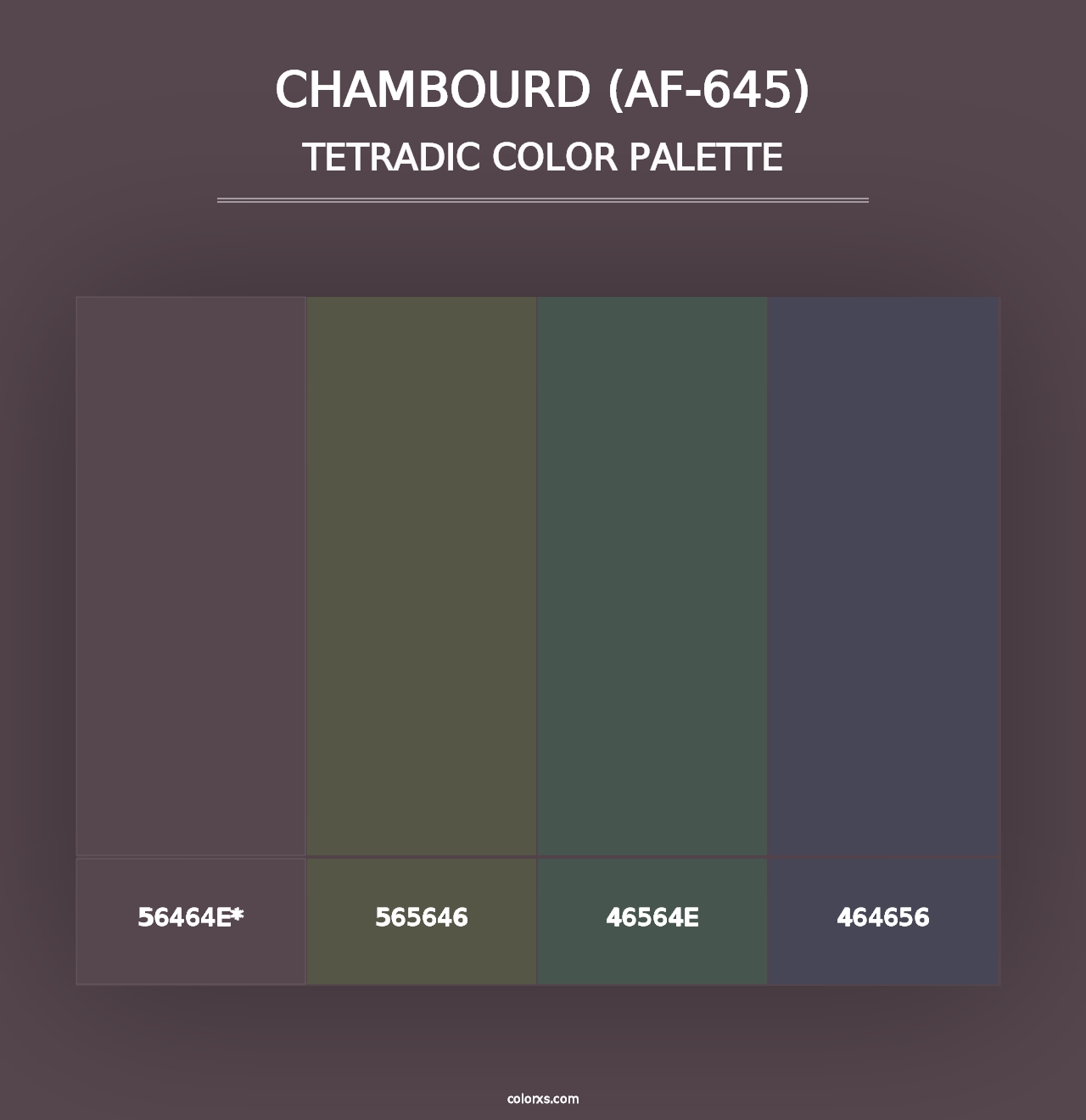 Chambourd (AF-645) - Tetradic Color Palette