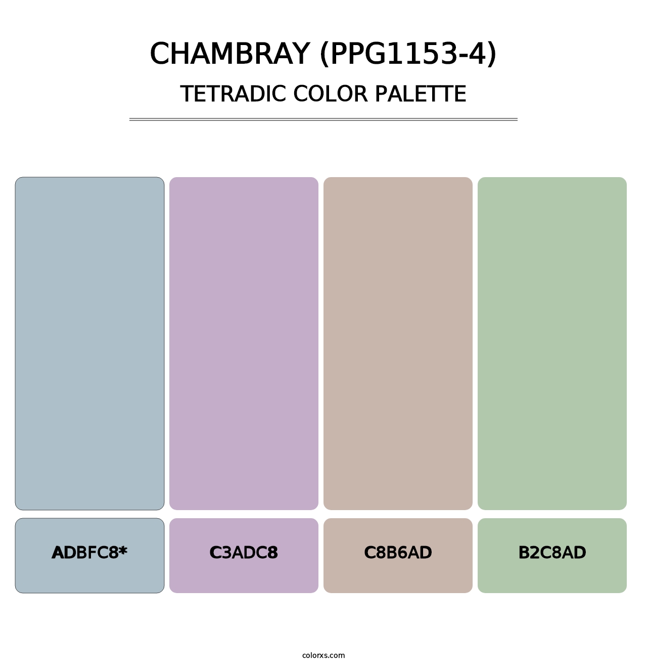 Chambray (PPG1153-4) - Tetradic Color Palette