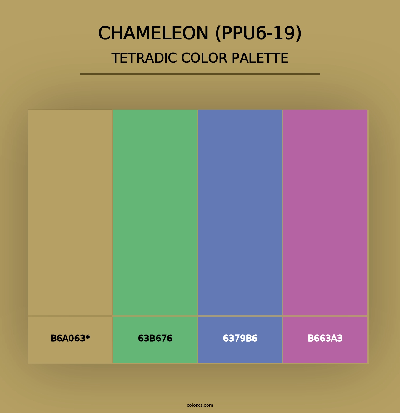 Chameleon (PPU6-19) - Tetradic Color Palette