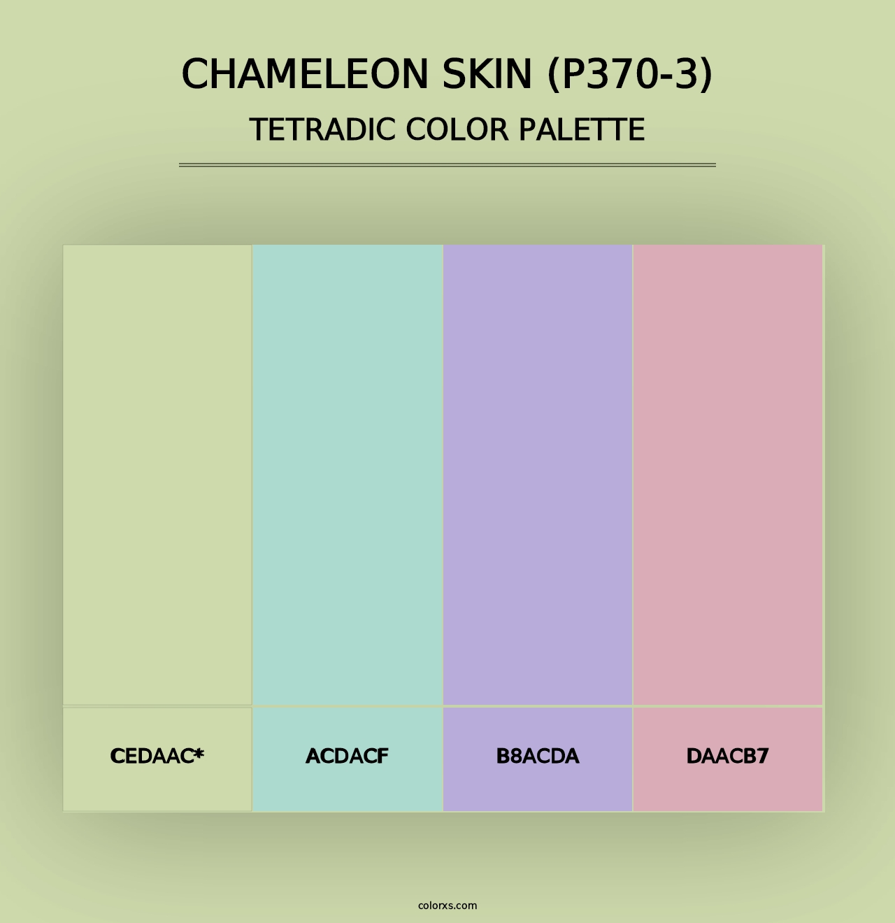 Chameleon Skin (P370-3) - Tetradic Color Palette