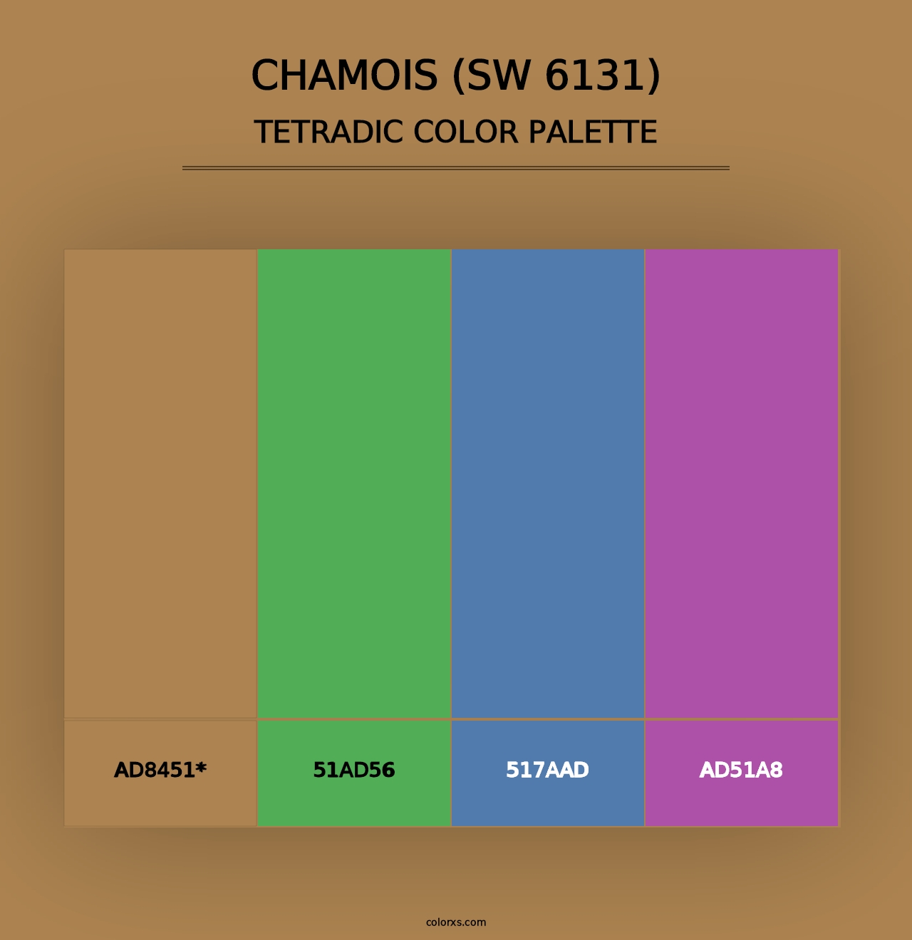 Chamois (SW 6131) - Tetradic Color Palette