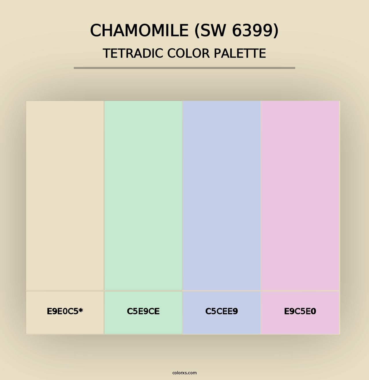 Chamomile (SW 6399) - Tetradic Color Palette