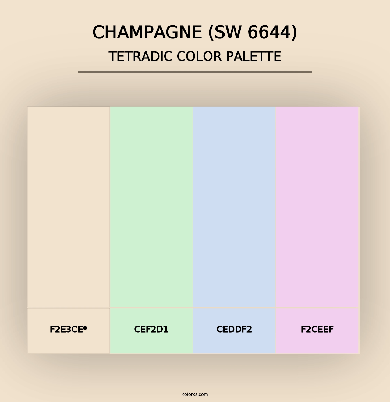 Champagne (SW 6644) - Tetradic Color Palette