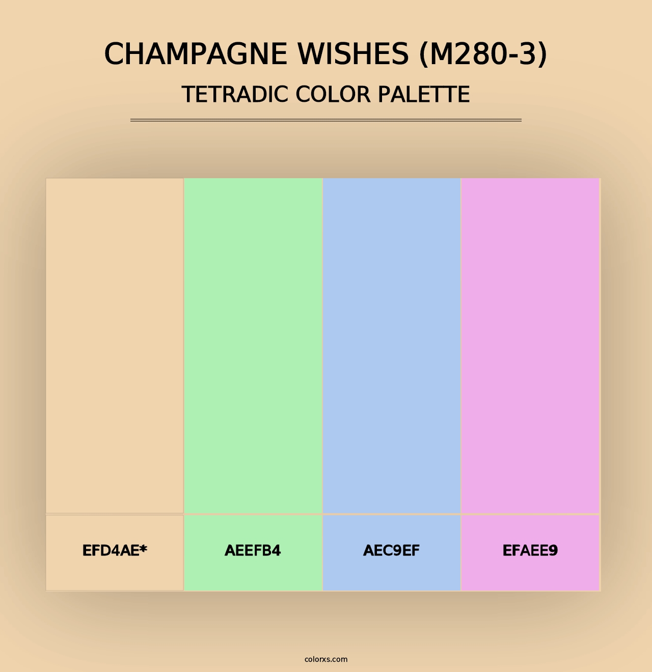 Champagne Wishes (M280-3) - Tetradic Color Palette