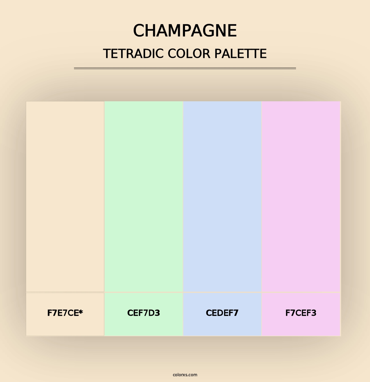 Champagne - Tetradic Color Palette