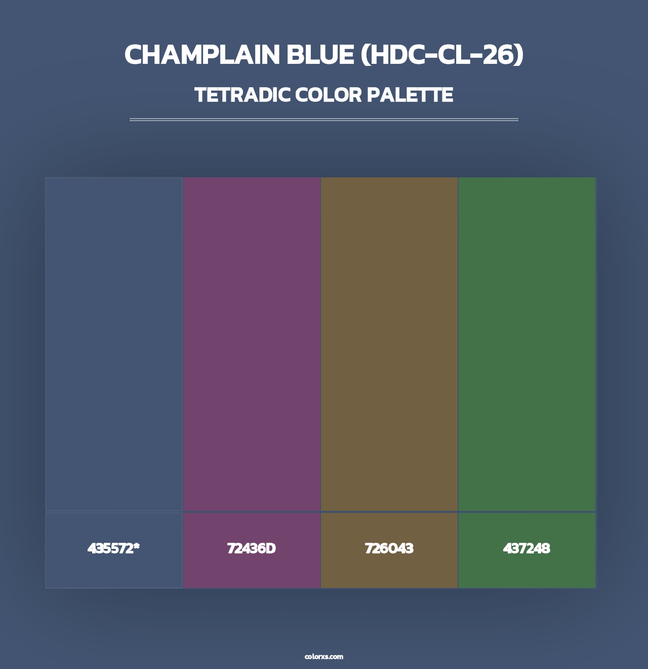 Champlain Blue (HDC-CL-26) - Tetradic Color Palette