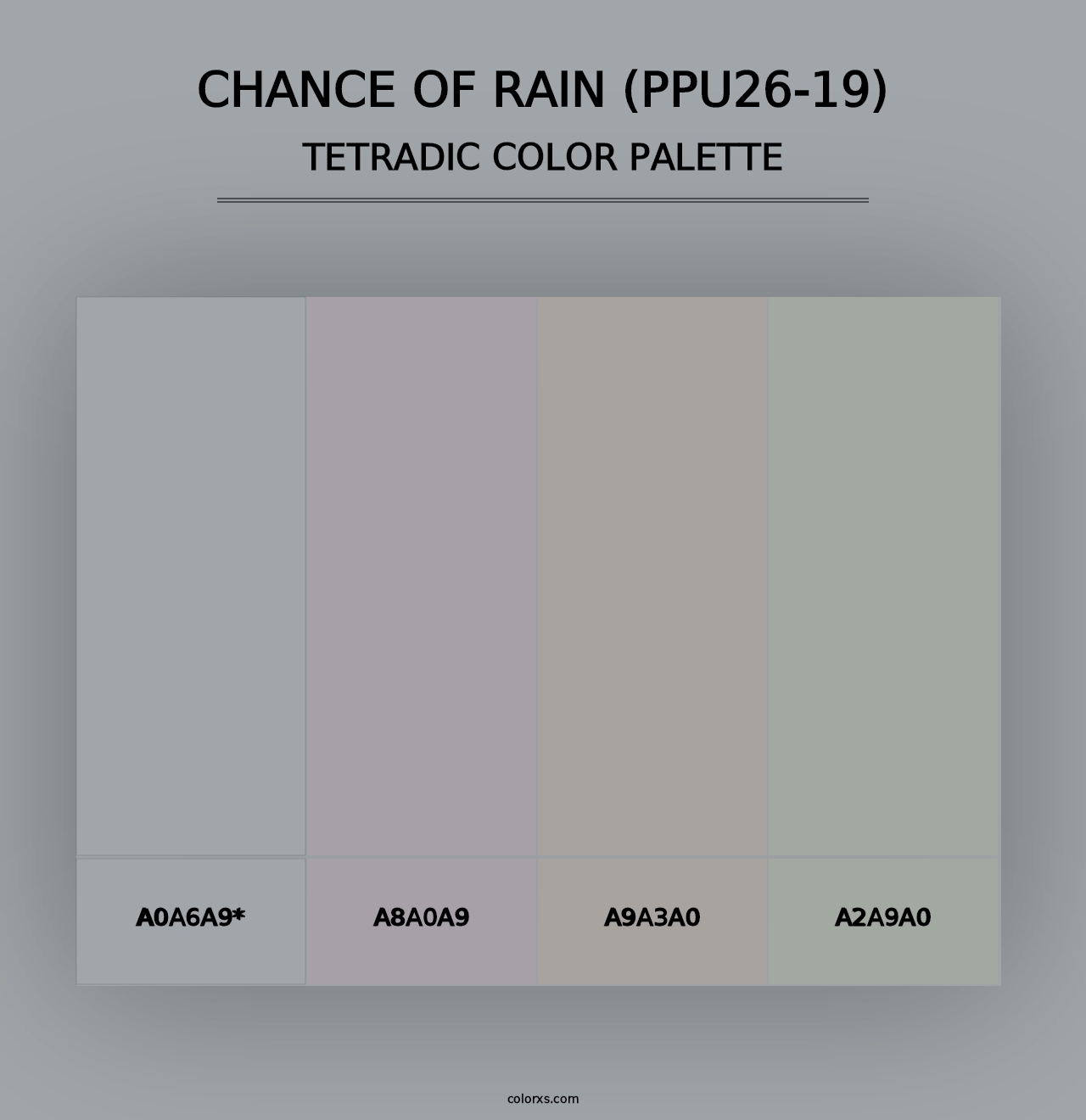 Chance Of Rain (PPU26-19) - Tetradic Color Palette