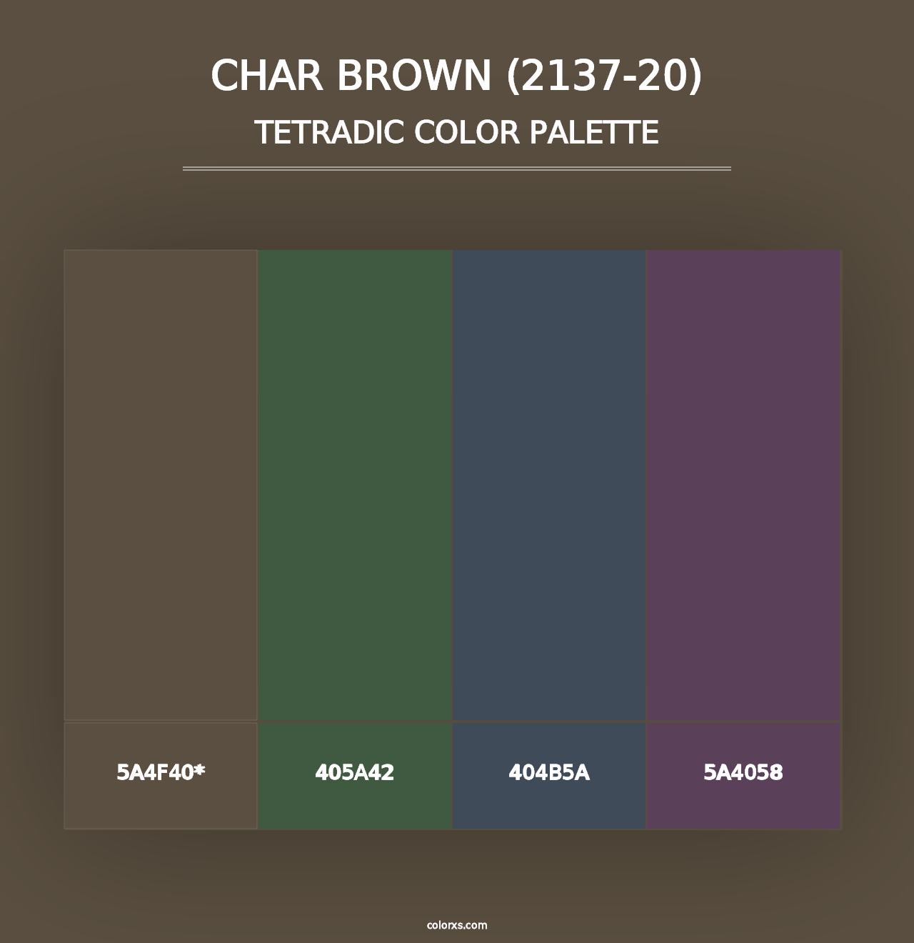 Char Brown (2137-20) - Tetradic Color Palette