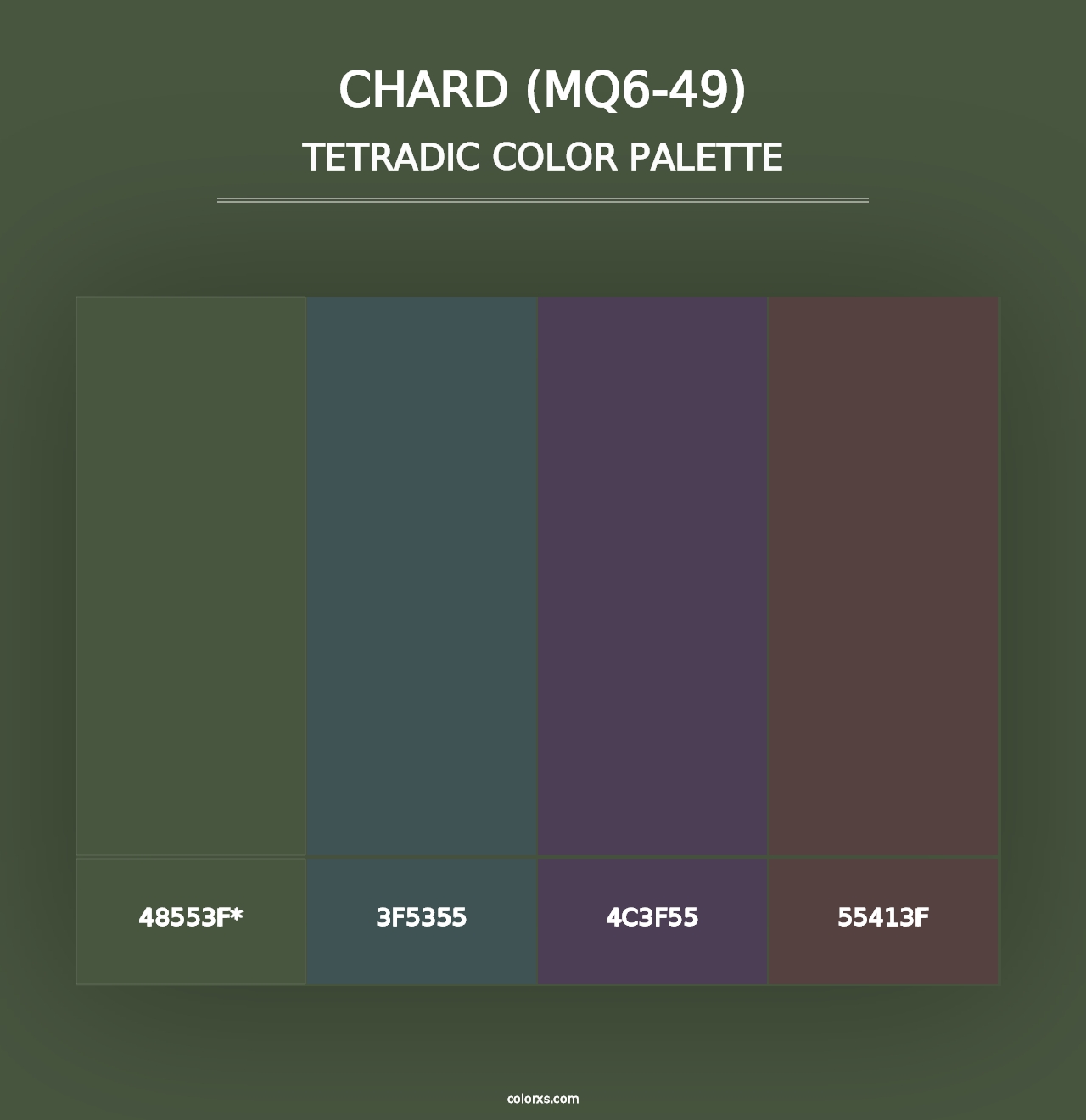 Chard (MQ6-49) - Tetradic Color Palette