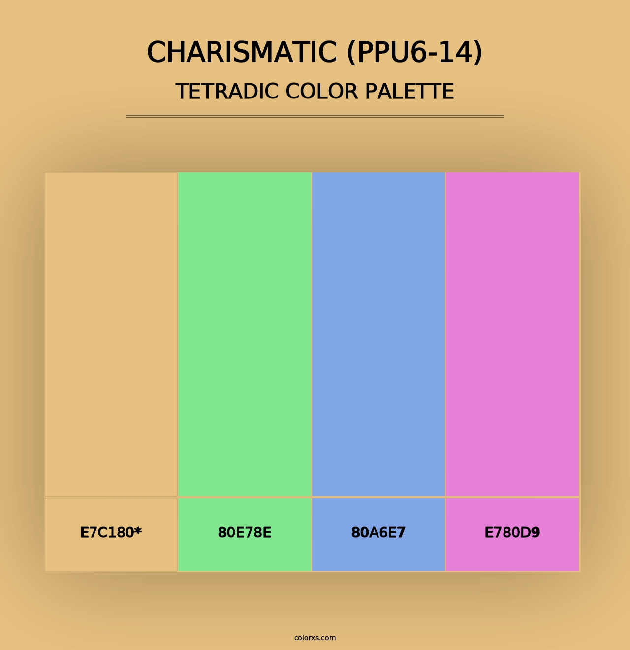 Charismatic (PPU6-14) - Tetradic Color Palette