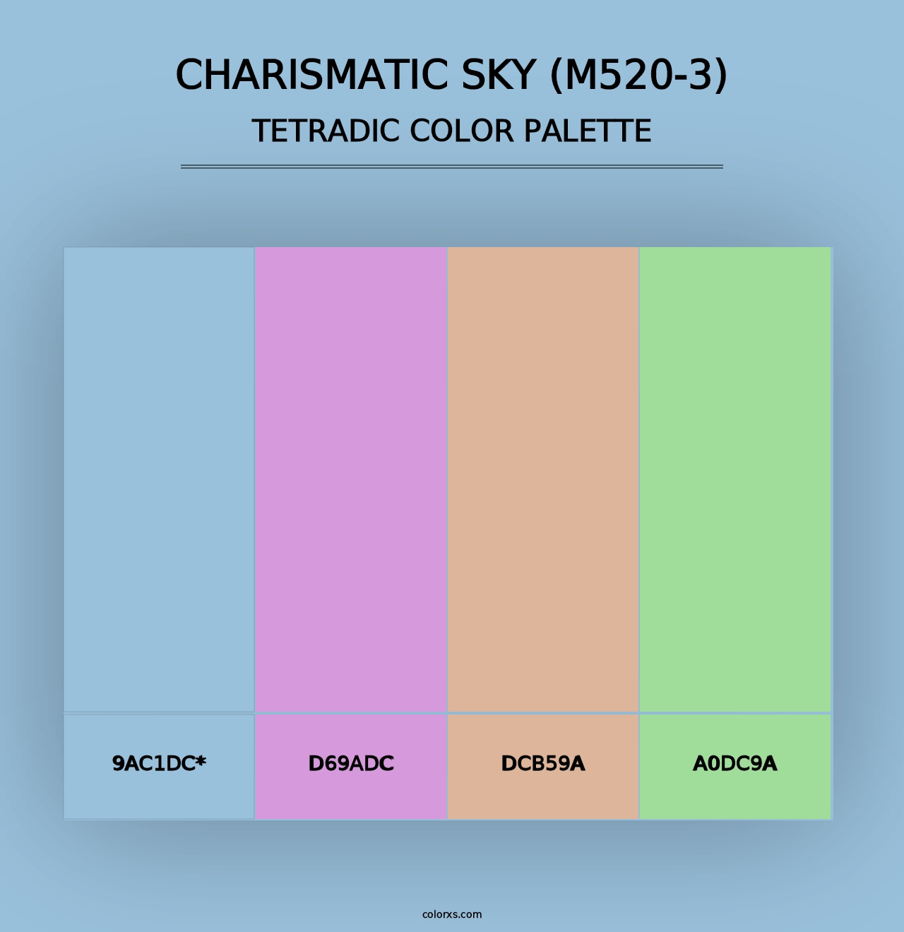 Charismatic Sky (M520-3) - Tetradic Color Palette