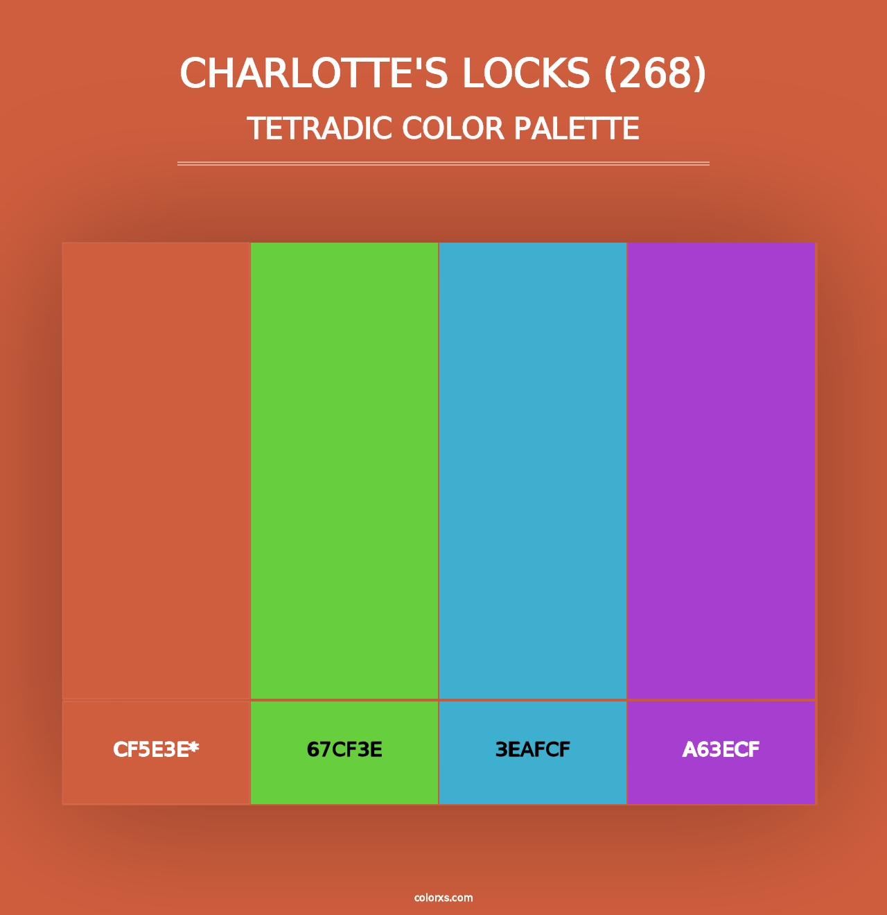 Charlotte's Locks (268) - Tetradic Color Palette