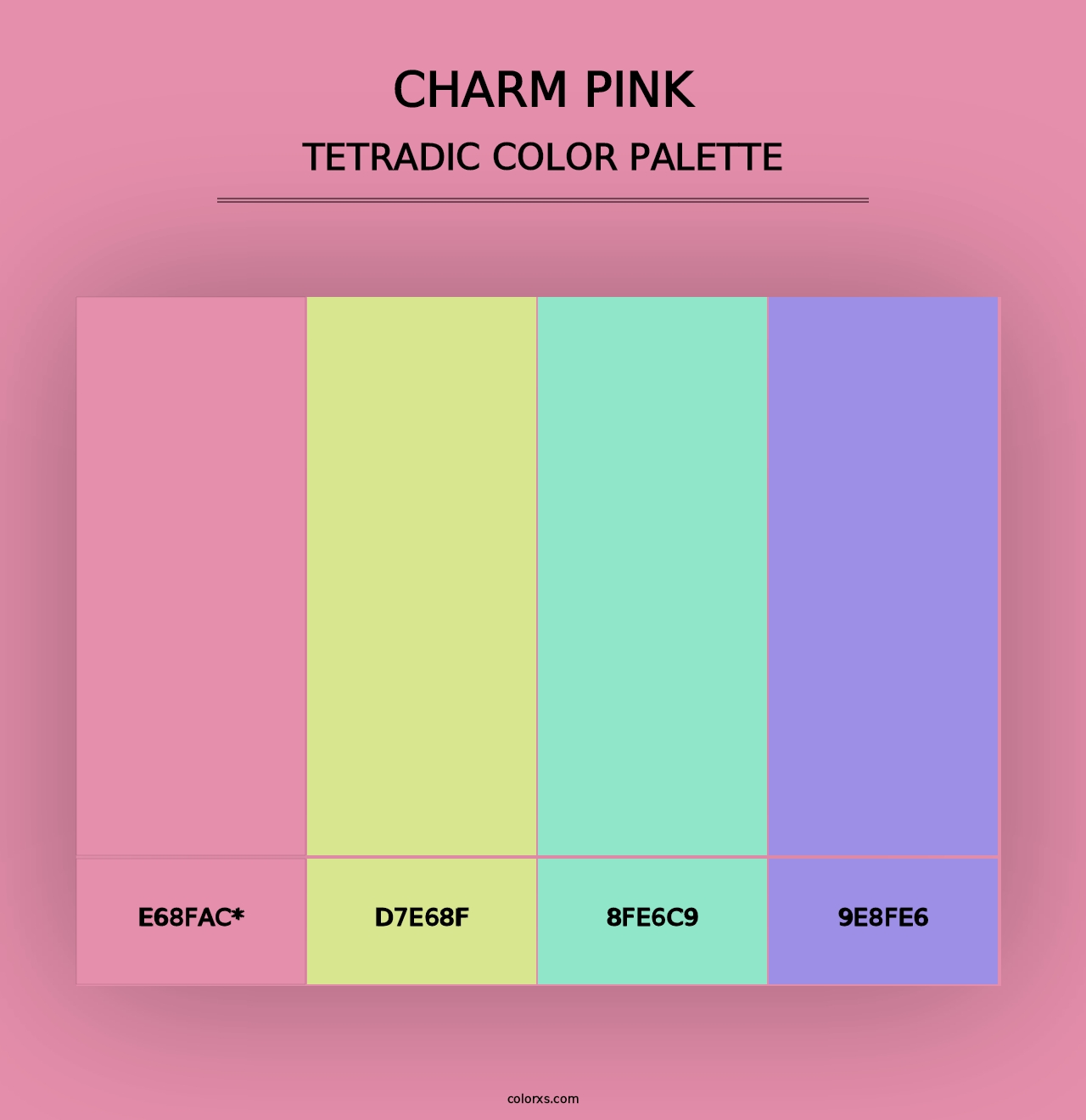 Charm Pink - Tetradic Color Palette