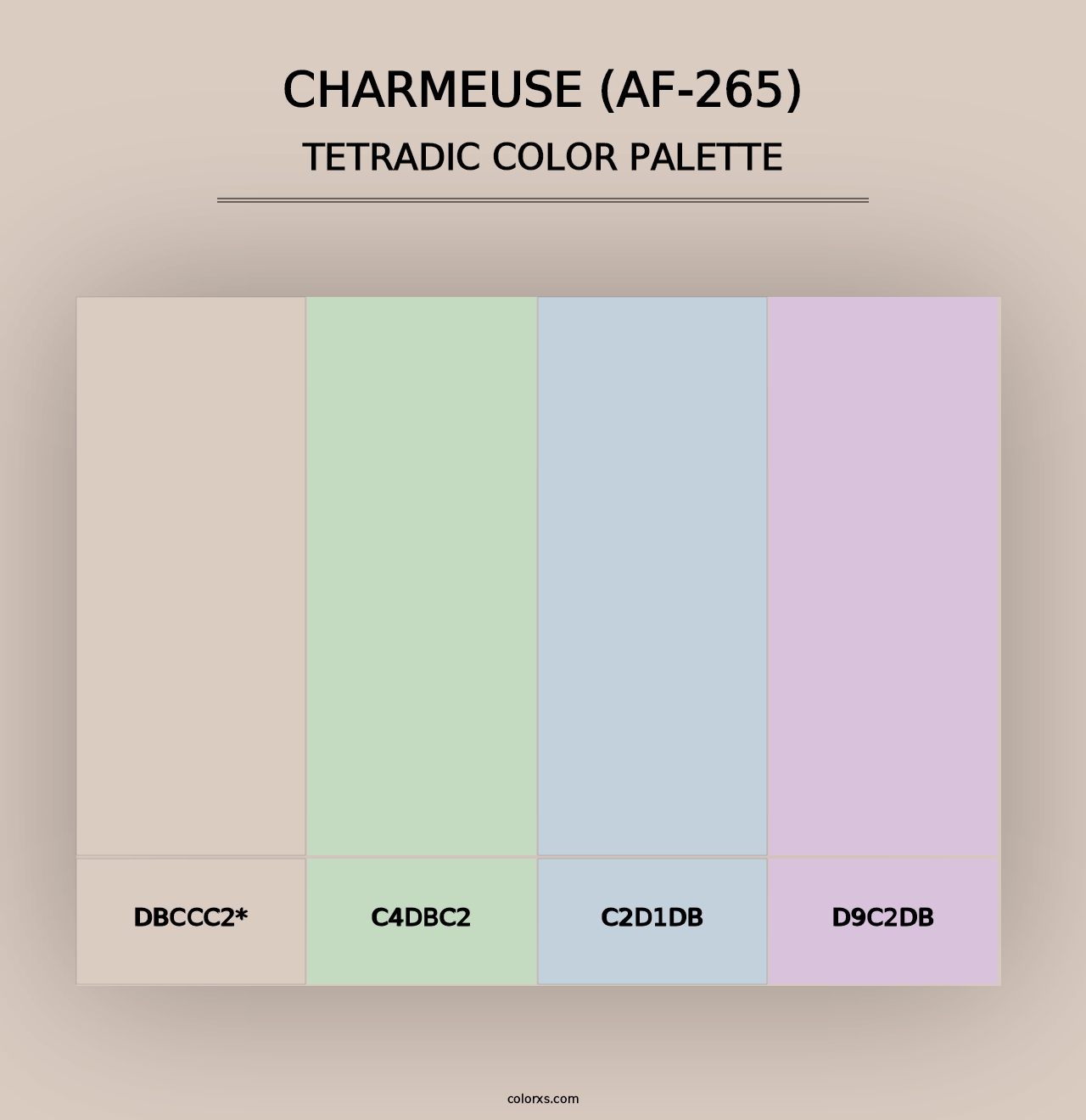 Charmeuse (AF-265) - Tetradic Color Palette